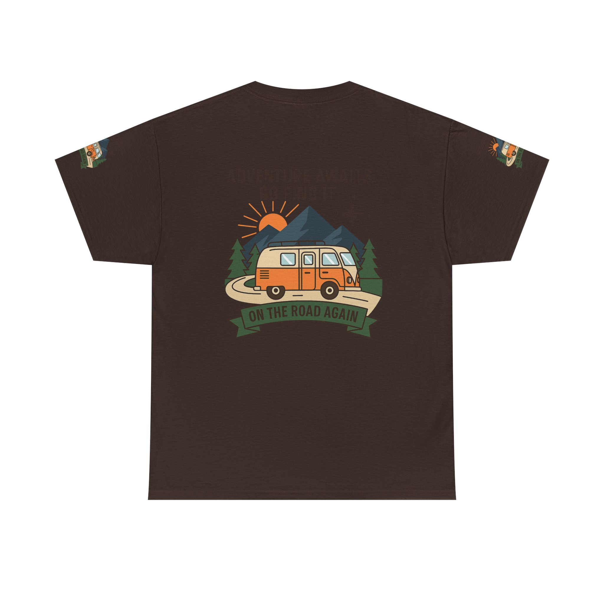 2802331809828796122_2048.jpeg Unisex Heavy Cotton Tee — 'Adventure Awaits. Go Find It' Camper Van T‑Shirt