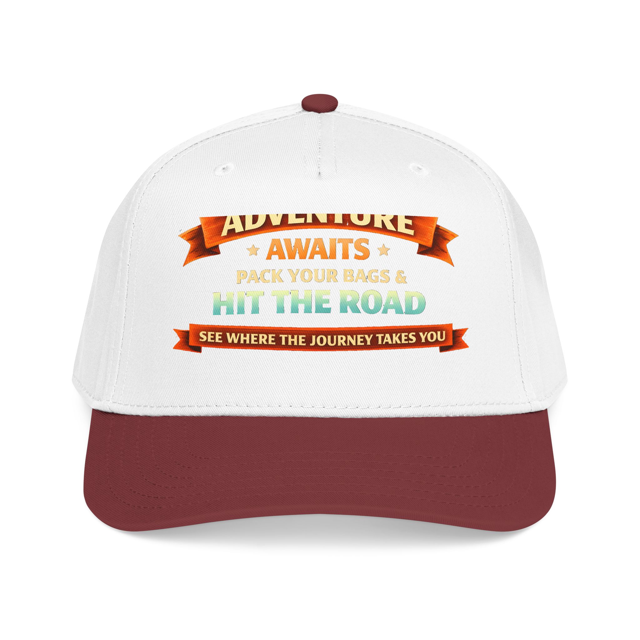Baseball Cap - "Adventure Awaits-Pack Your Bags" Design Scenic-Line
