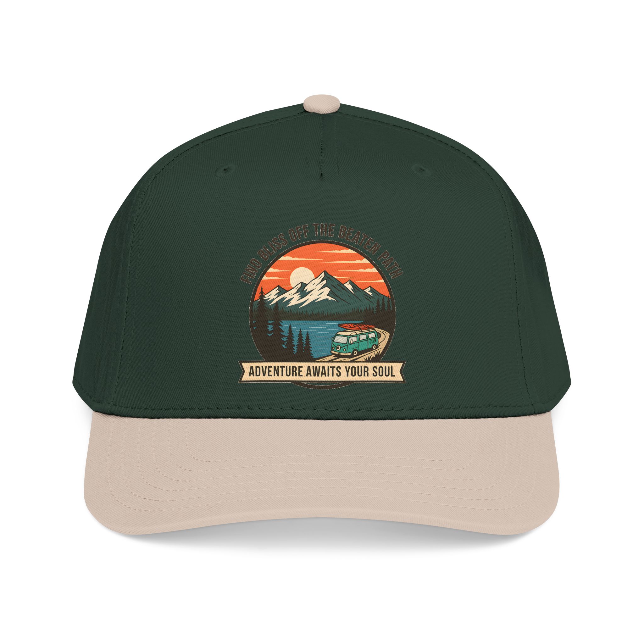 2818924213914790744_2048.jpeg Baseball Cap — "Find Bliss of the beaten patch-Adventure Awaits Your Soul" Vintage Mountain Camp Camper Design