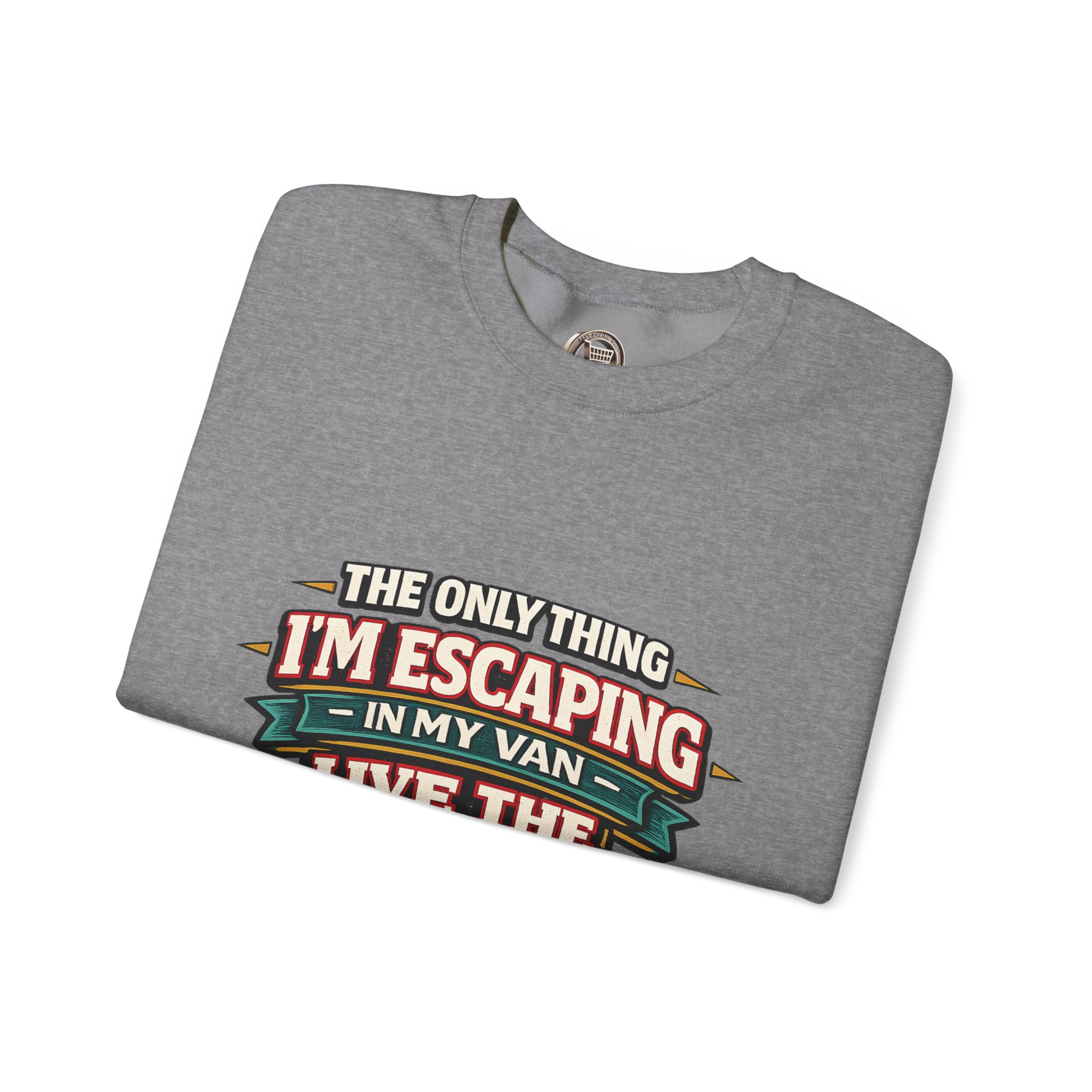 Unisex Heavy Blend™ Crewneck Sweatshirt — "The Only Thing I´m Escaping" Design F**K-Line