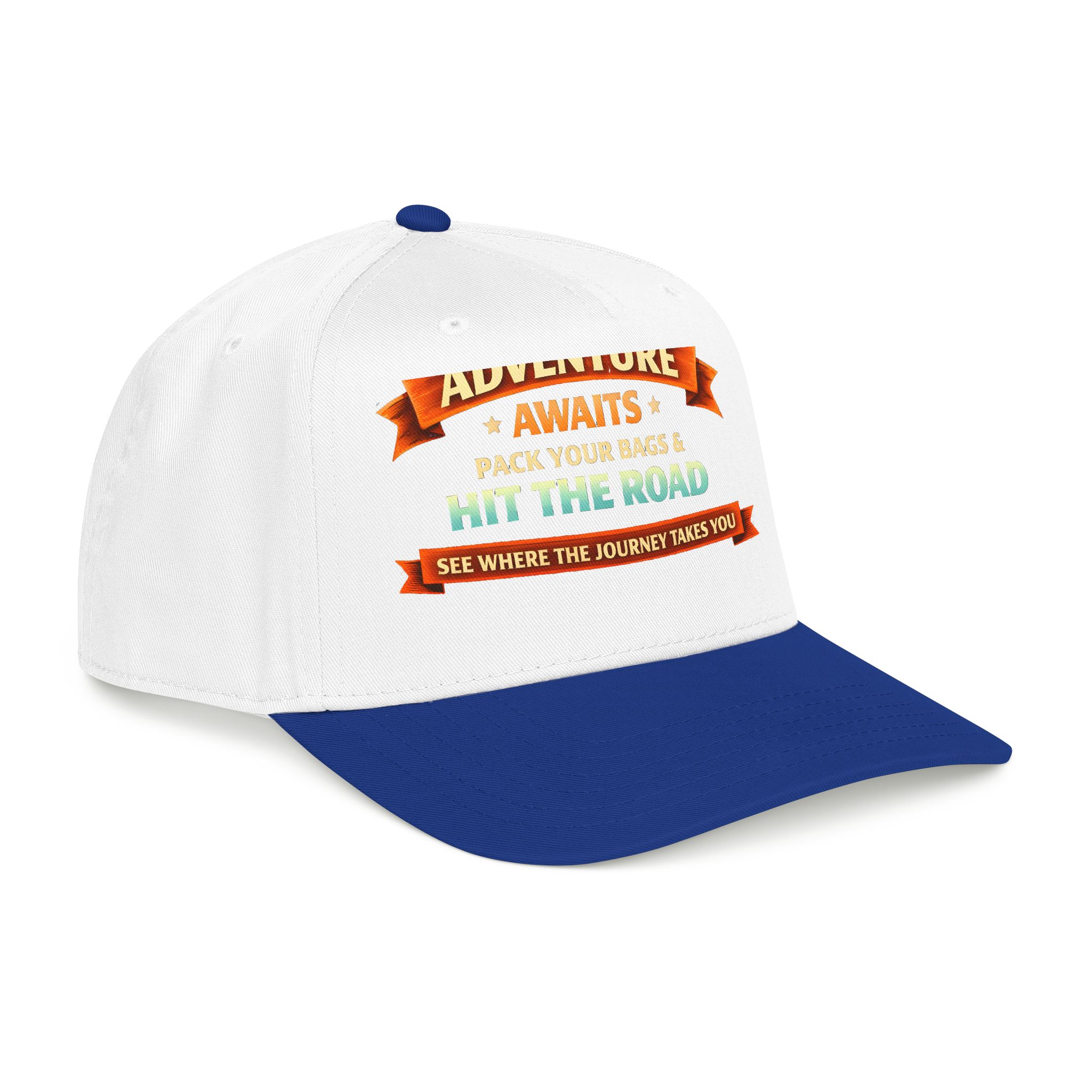 Baseball Cap - "Adventure Awaits-Pack Your Bags" Design Scenic-Line