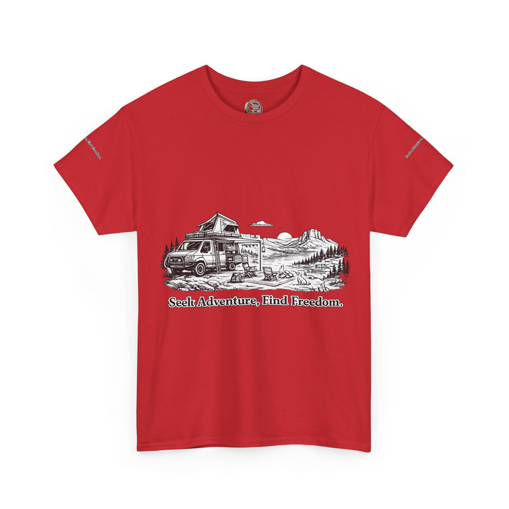 2844933648548230201_2048.jpeg Unisex Heavy Cotton Tee — "Seek Adventure, Find Freedom" Design Minimal-Line