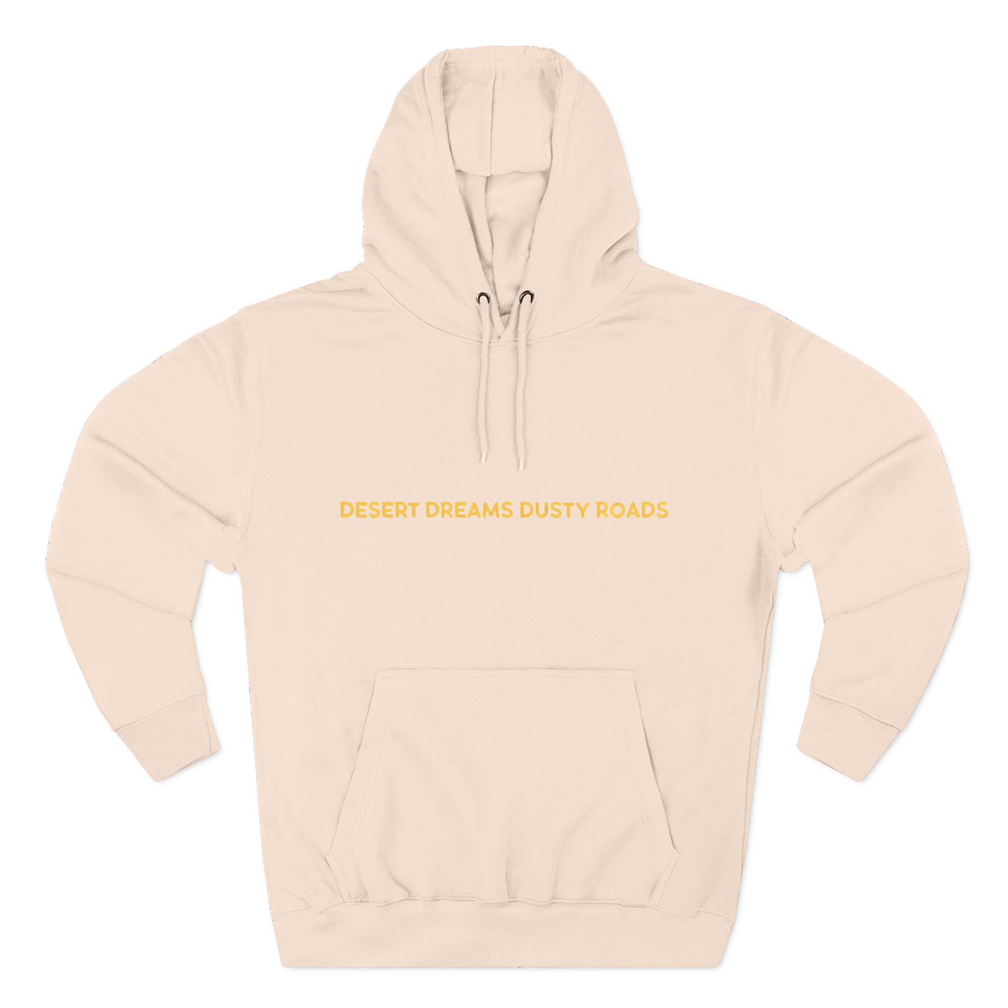 Three-Panel Fleece Hoodie - "Desert Dreams Dusty Roads" Design Sitcom-Line
