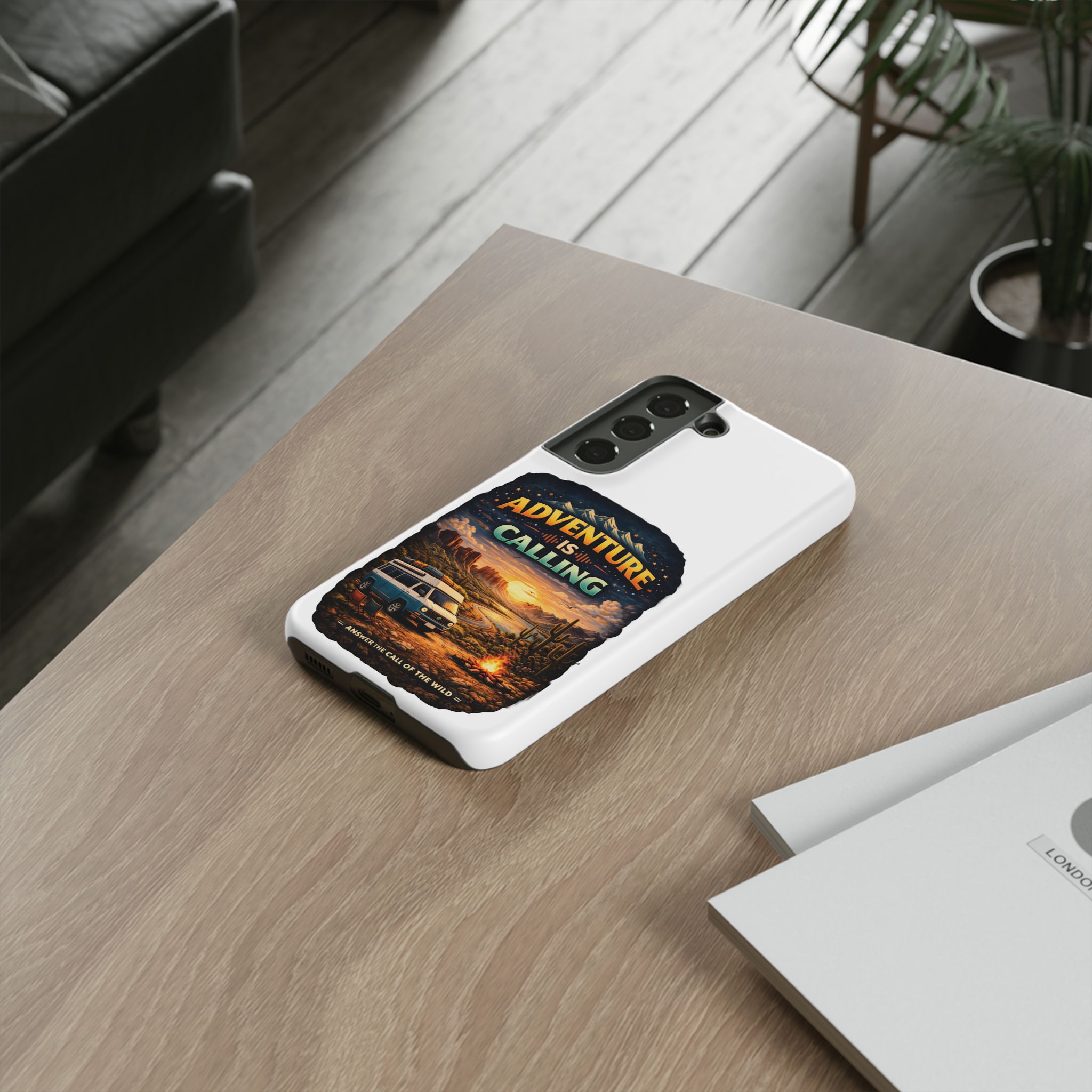 2853955354482459163_2048.jpeg Phone Case — "Adventure Is Calling" (Design Scenic-Line)