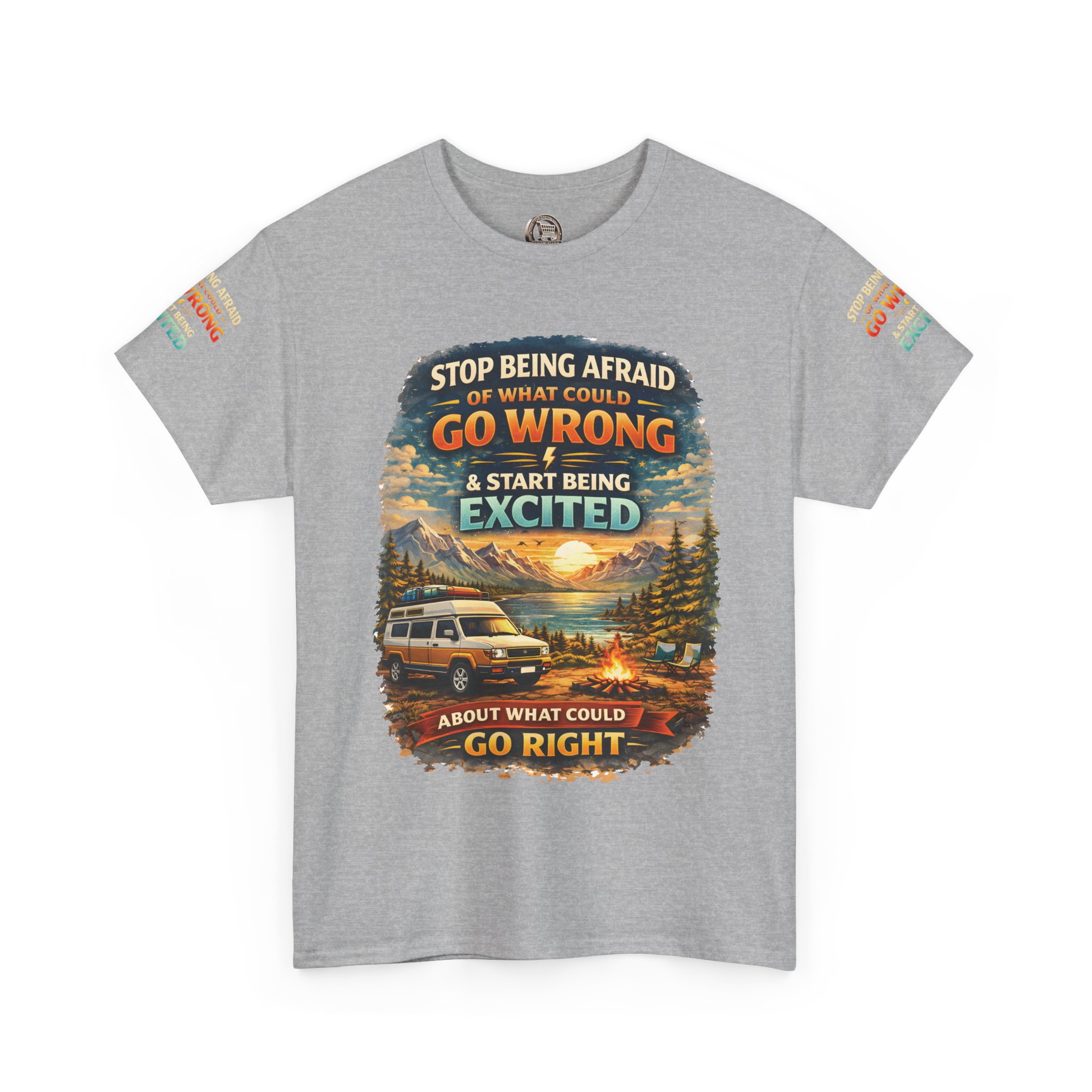 2854803936571262322_2048.jpeg Unisex Heavy Cotton Tee — "Stop Being Afraid Of What Could Go Wrong" Design Scenic-Line