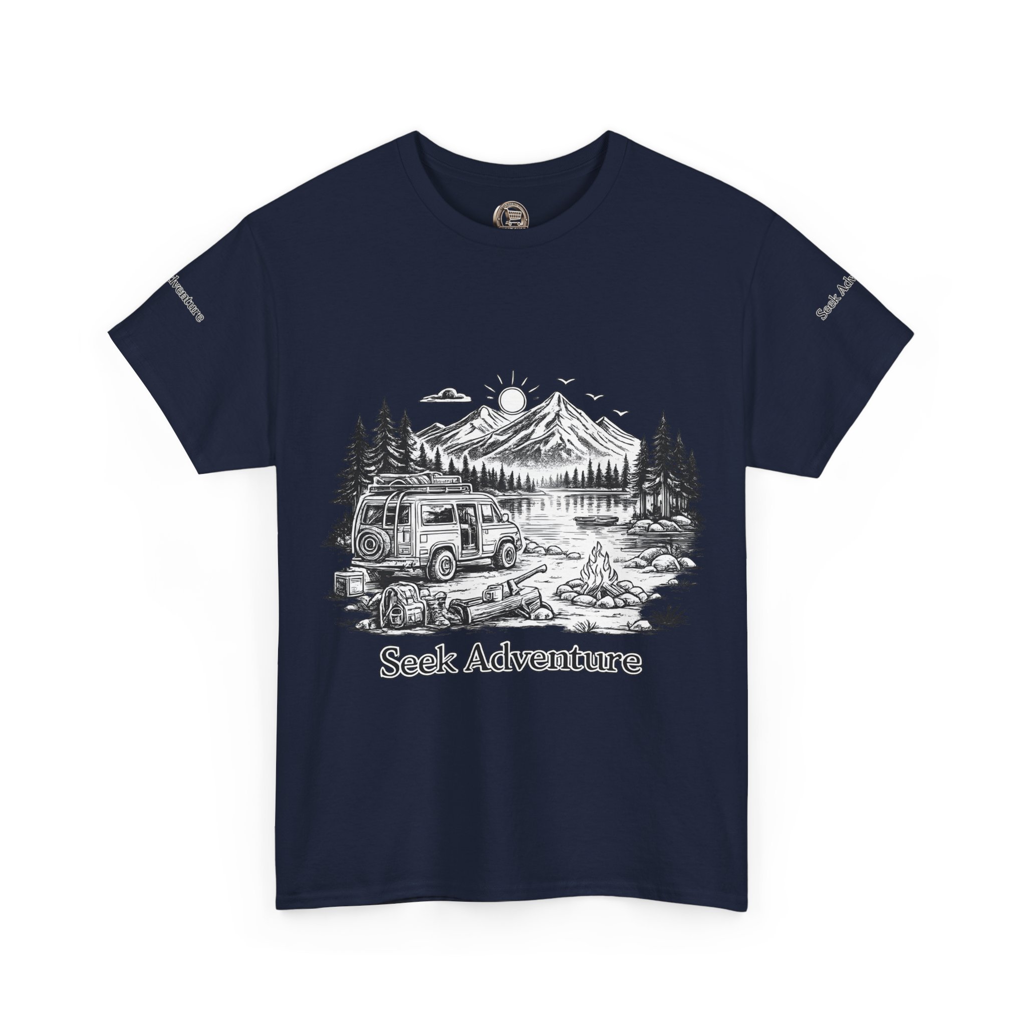 2856453844796348311_2048.jpeg Unisex Heavy Cotton Tee — "Seek Adventure" Design Minimal-Line