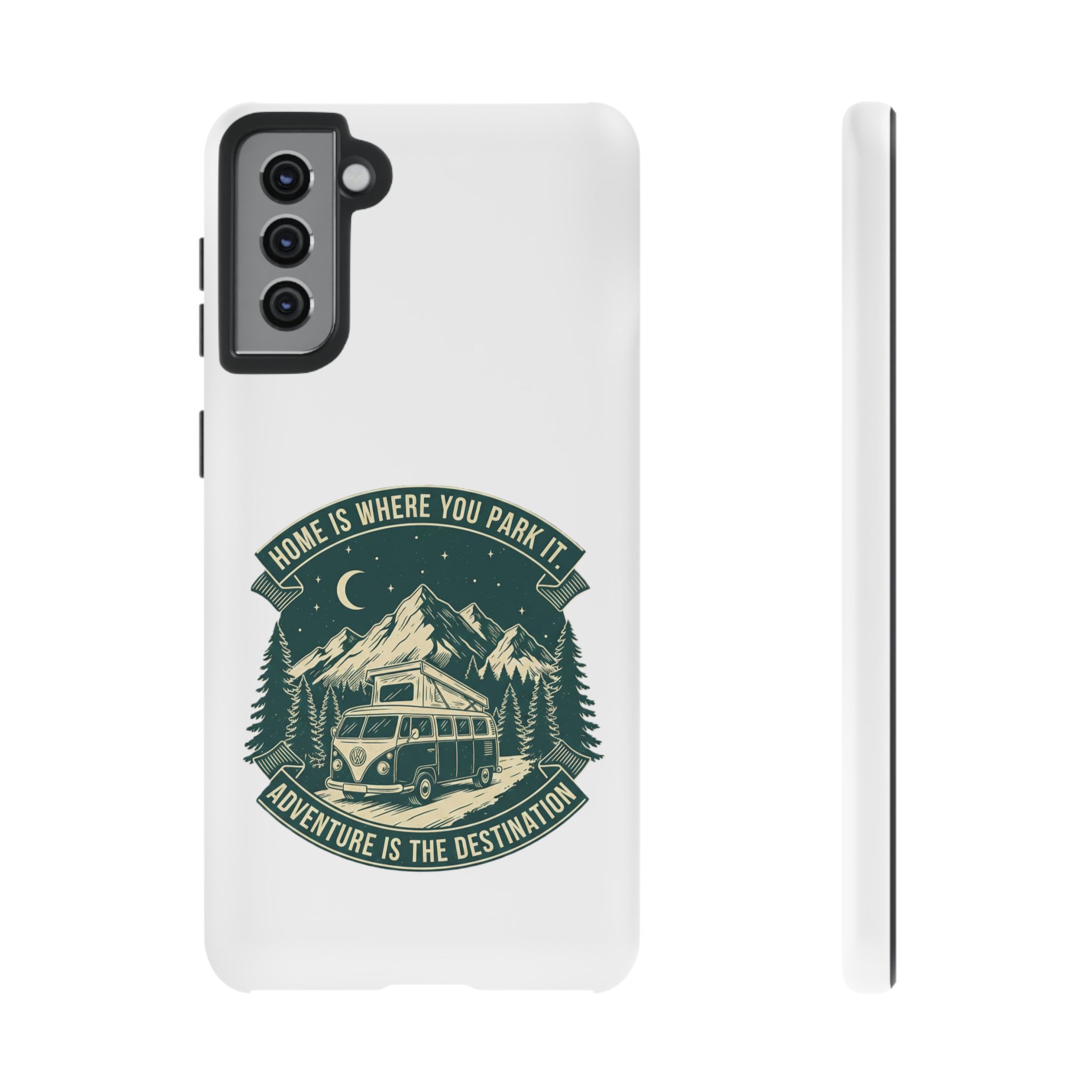 Phone Case — "Home Is Where You Park It-Adventure is the destination" Camper Van Design
