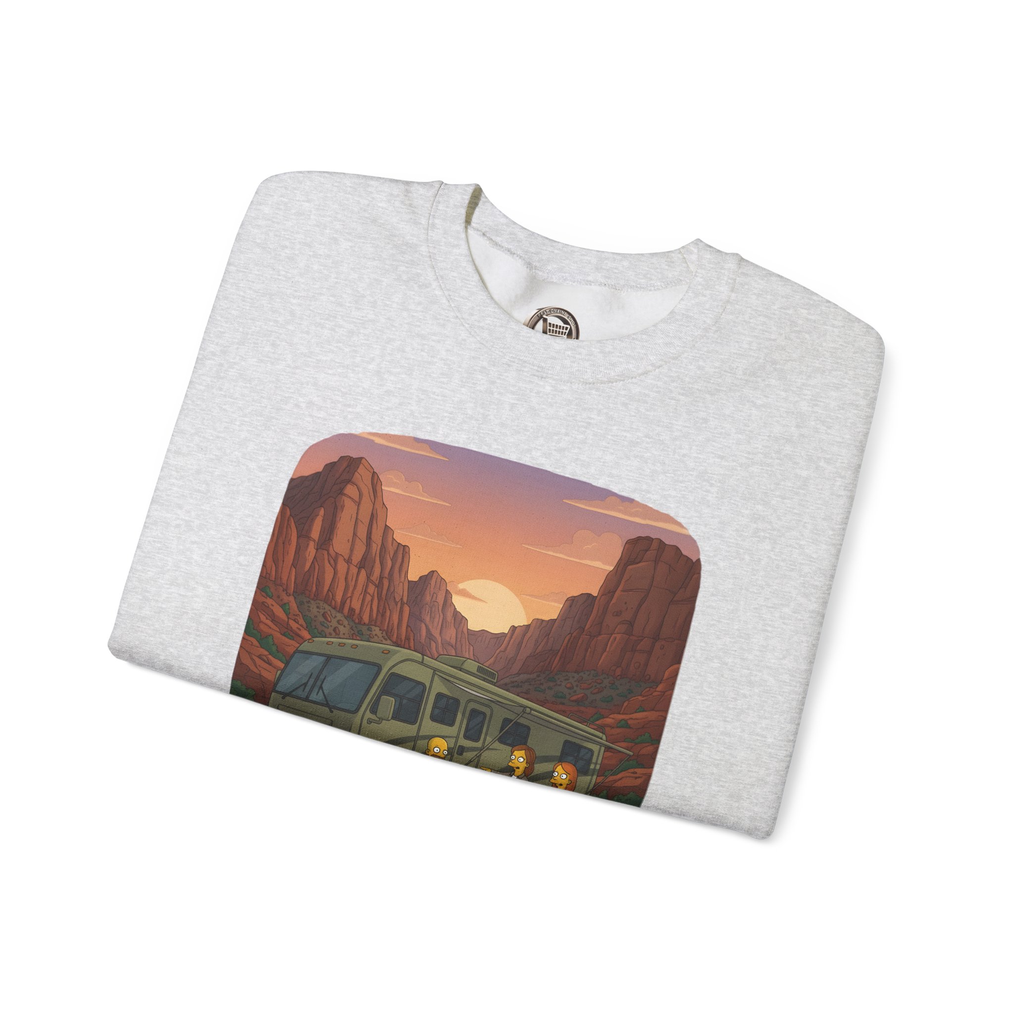 Unisex Heavy Blend™ Crewneck Sweatshirt — "Adventure Is Calling-I Must Go" Design Sitcom-Line