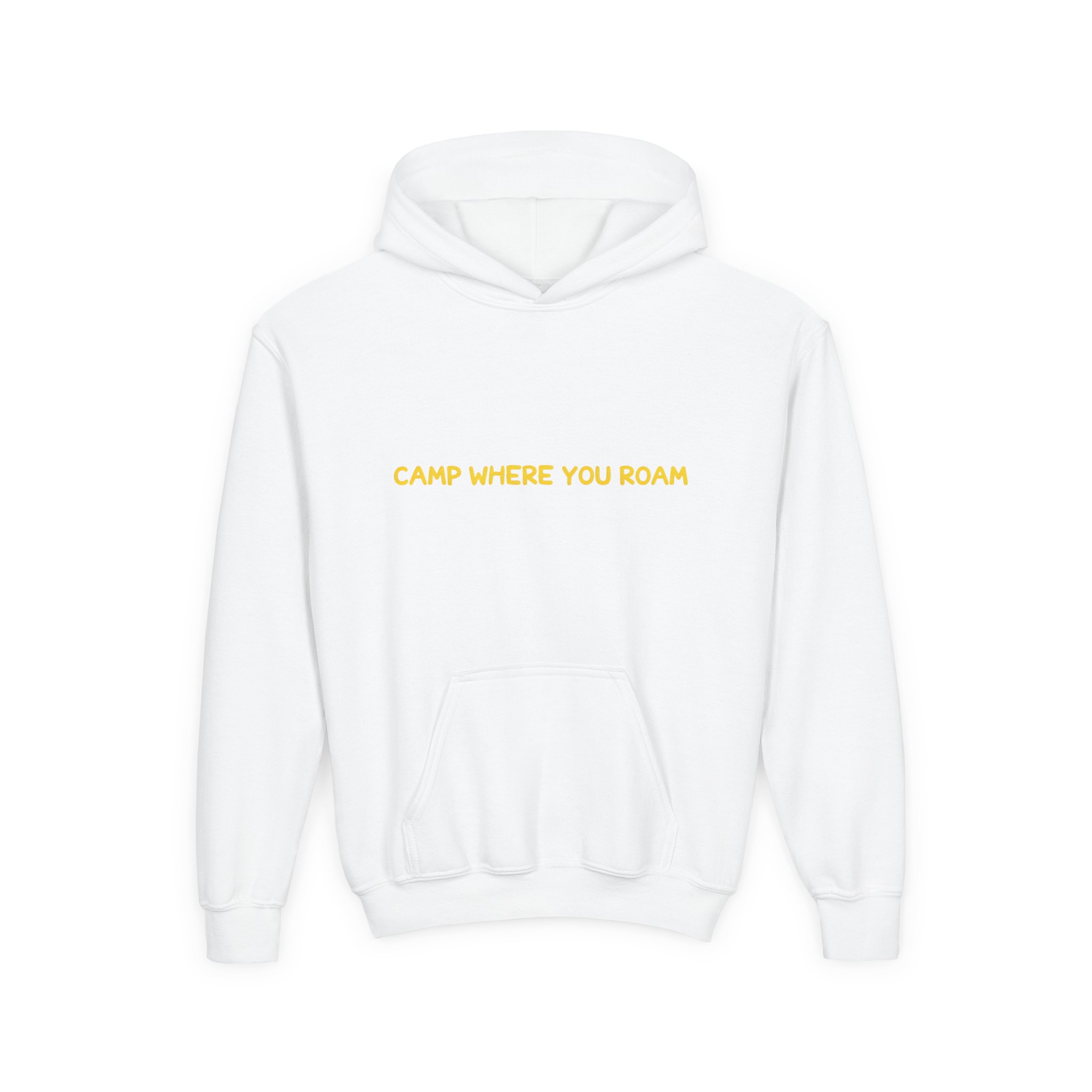 Youth Hoodie(Gildan) – "Camp Where You Roam" (Design Sitcom-Line)