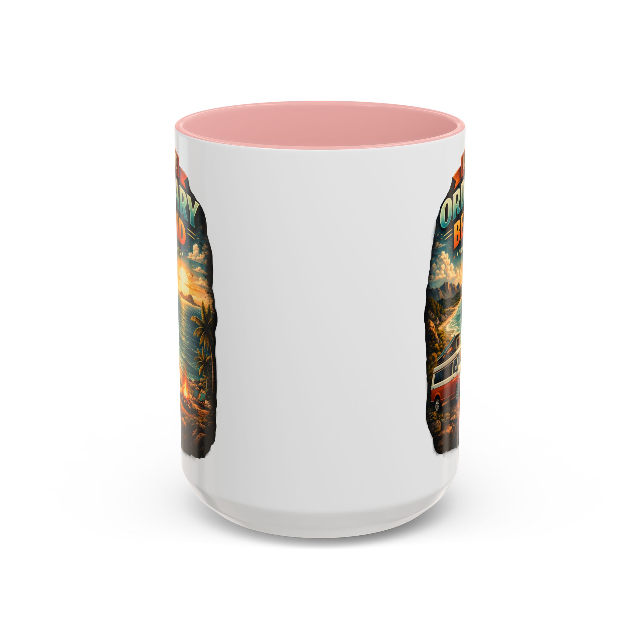 Accent Coffee Mug (11, 15oz) — "Leave Ordinary Behind" Design Scenic-Line