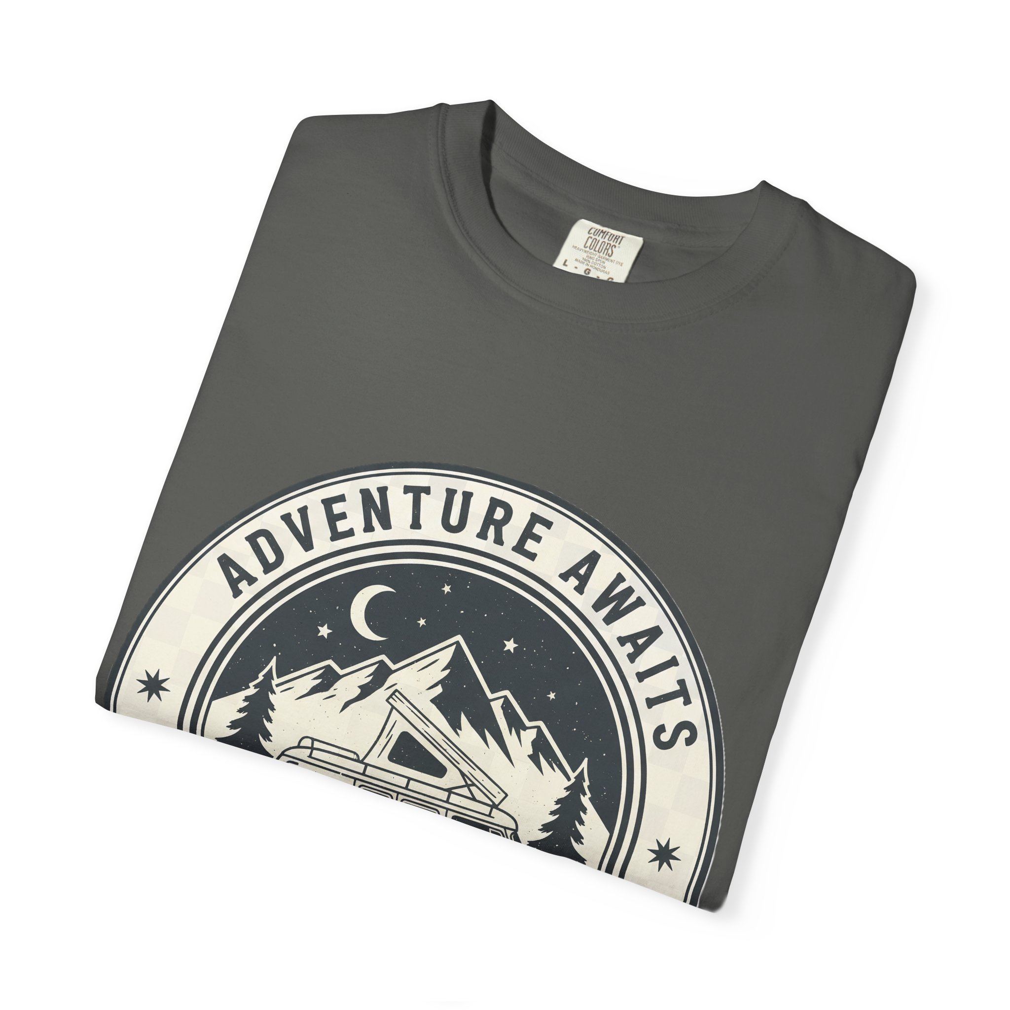T-Shirt — "Adventure Awaits-Go Where You Feel Most Alive" (Only Front Printed) Outdoor Travel Tee