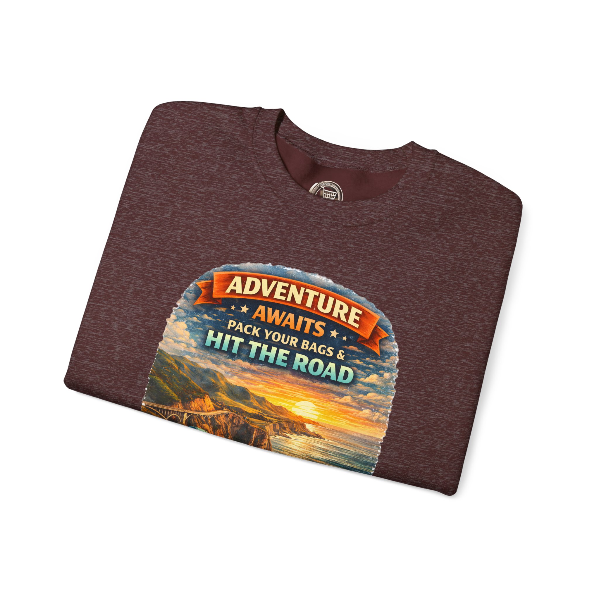 2893928858168134928_2048.jpeg Unisex Heavy Blend™ Crewneck Sweatshirt — "Adventure Awaits-Pack Your Bags" Design Scenic-Line