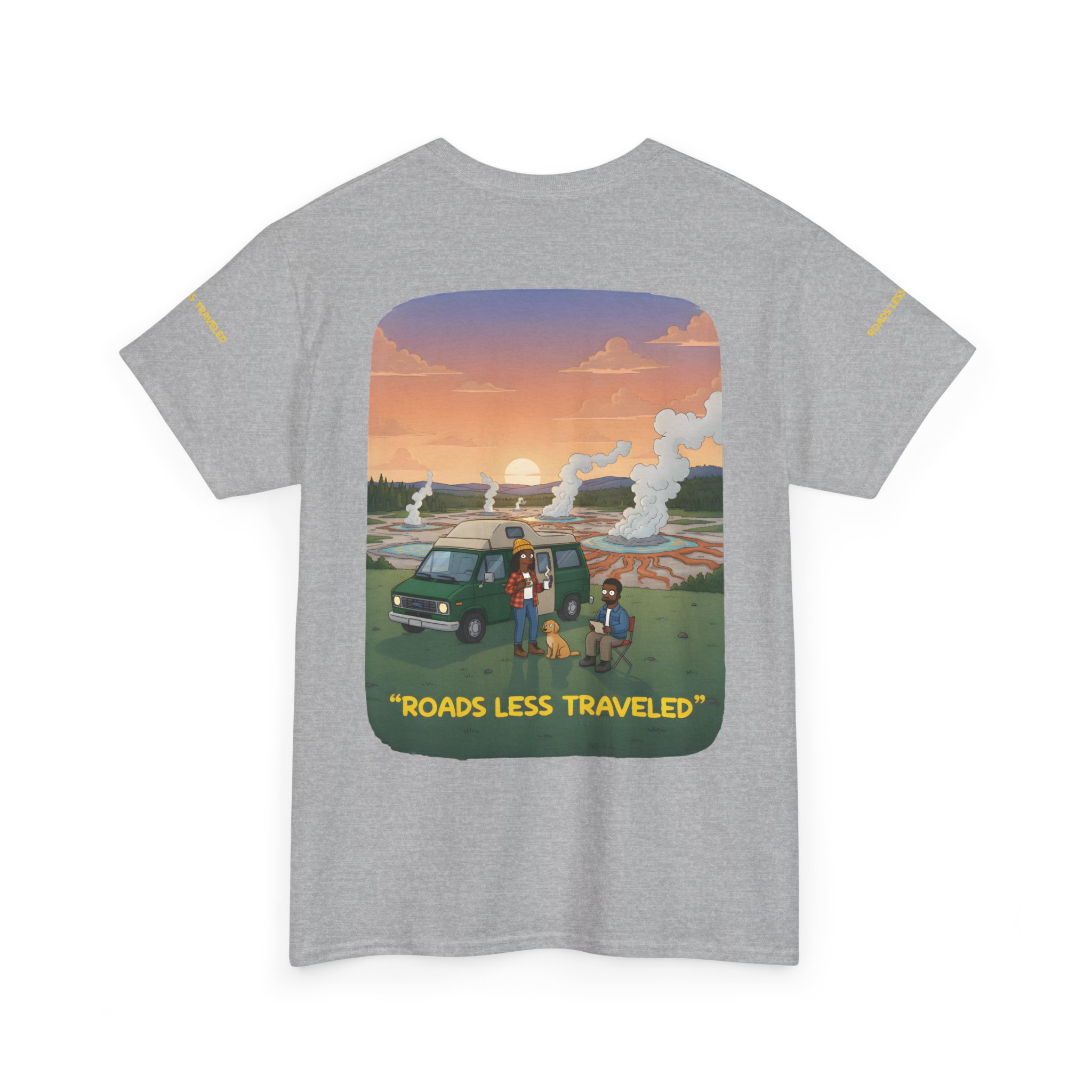 2895218736962605237_2048.jpeg Unisex Heavy Cotton Tee — "Roads Less Traveled" Design Sitcom-Line
