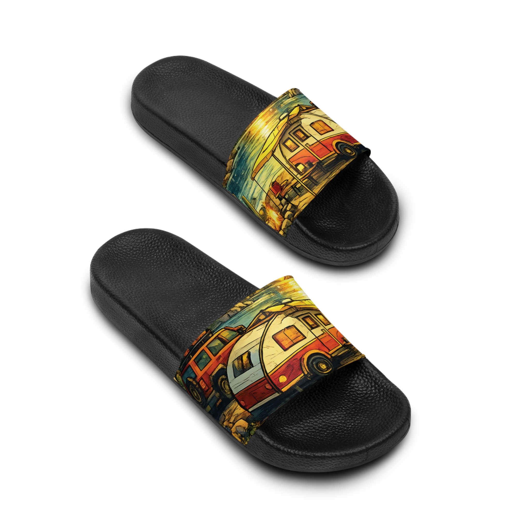 Men's Slide Sandals — Camper Vibes for Men (Cubic-Line)