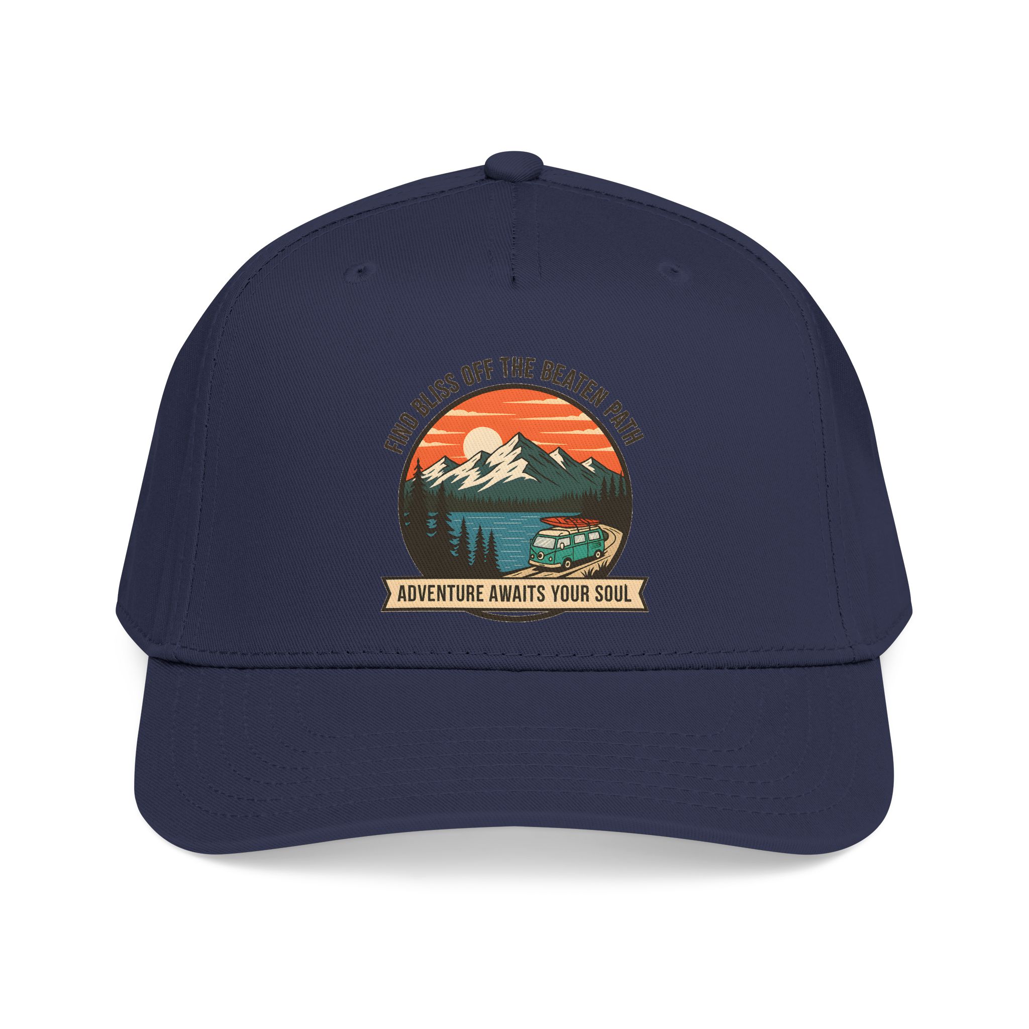 2897582127167280409_2048.jpeg Baseball Cap — "Find Bliss of the beaten patch-Adventure Awaits Your Soul" Vintage Mountain Camp Camper Design