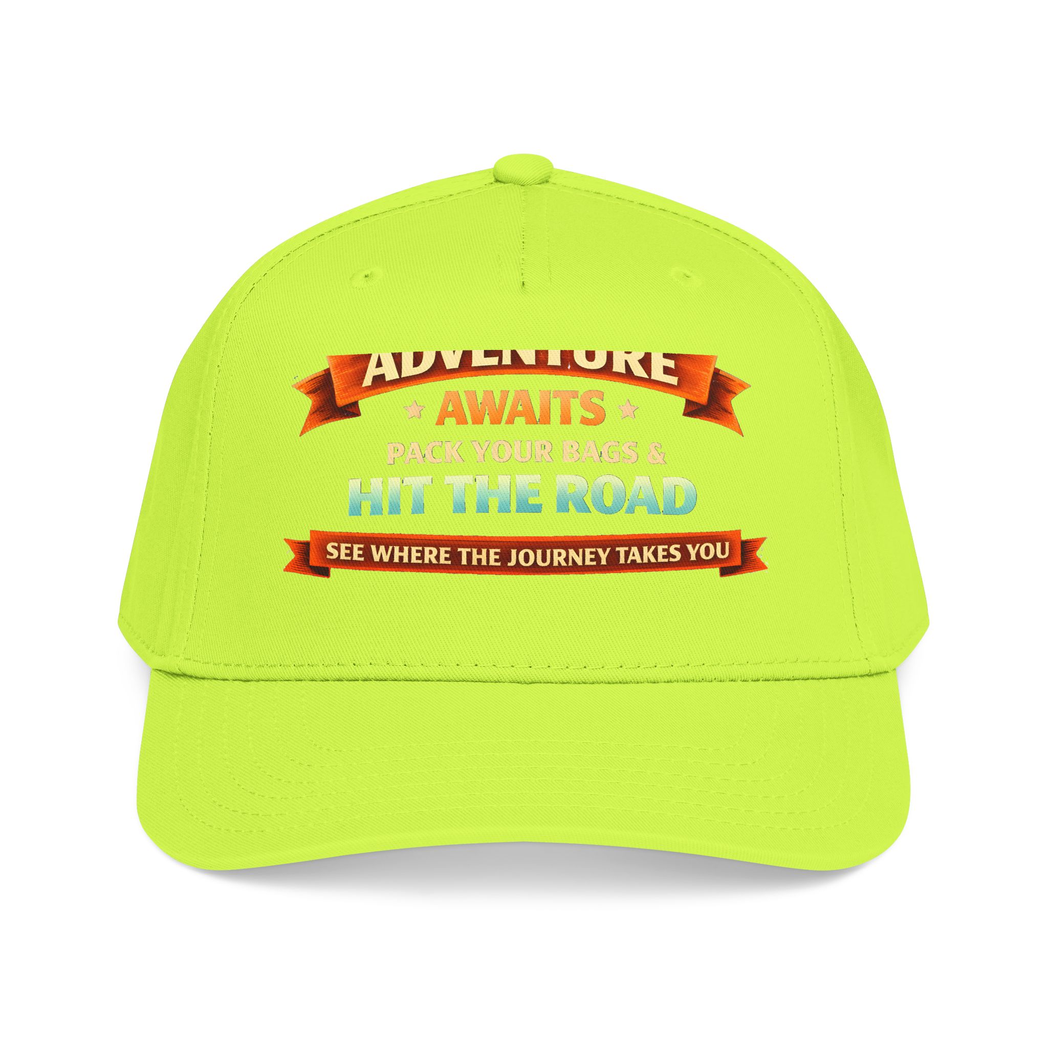 Baseball Cap - "Adventure Awaits-Pack Your Bags" Design Scenic-Line