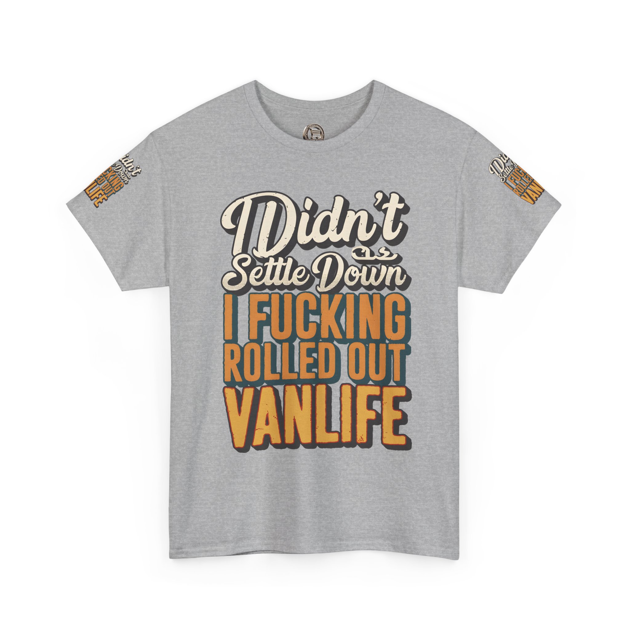 2910869683025756569_2048.jpeg Unisex Heavy Cotton Tee — "Dind´t Settle Down" Design F**K-Line