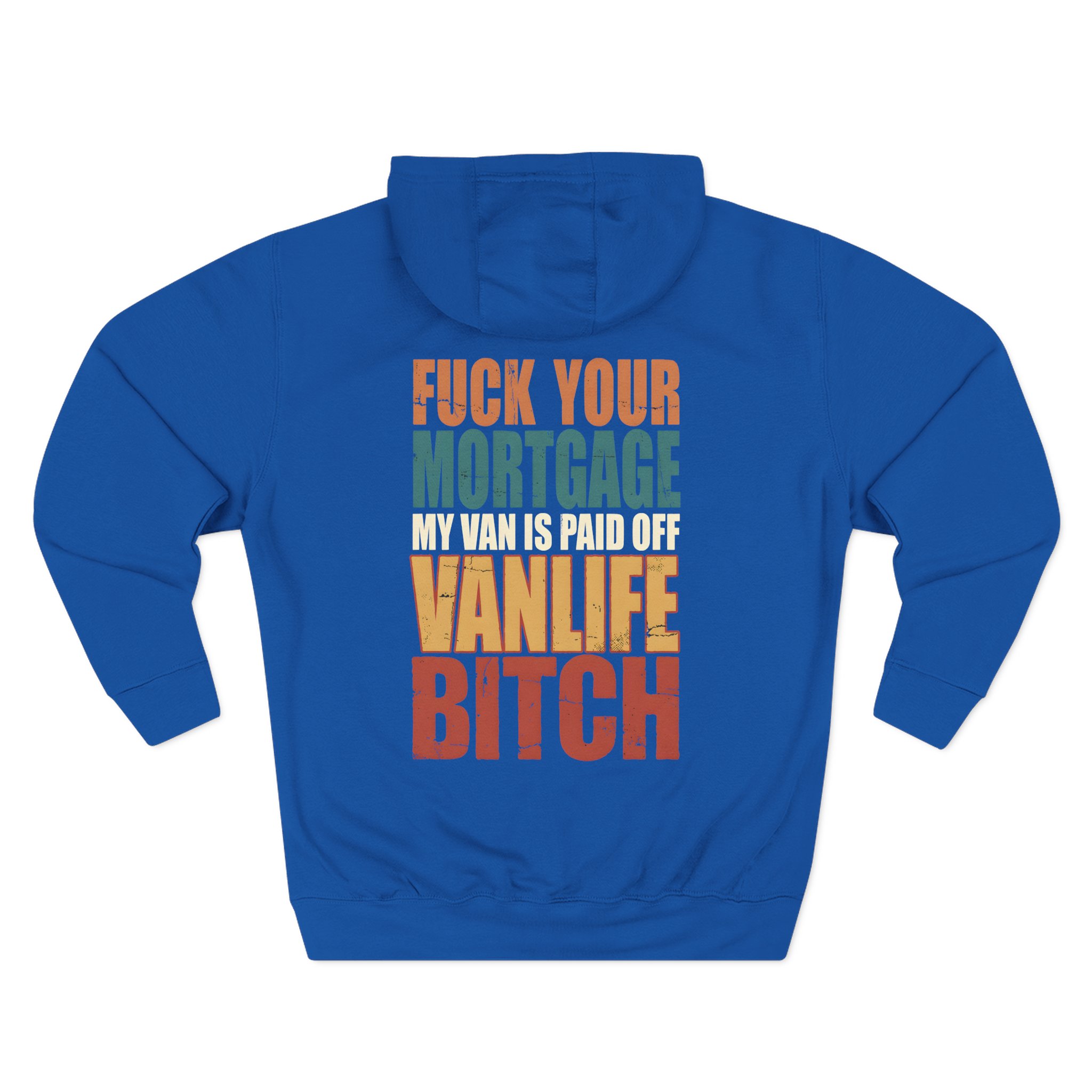 Three-Panel Fleece Hoodie - "Fuck Your Mortgage" Design F**K-Line