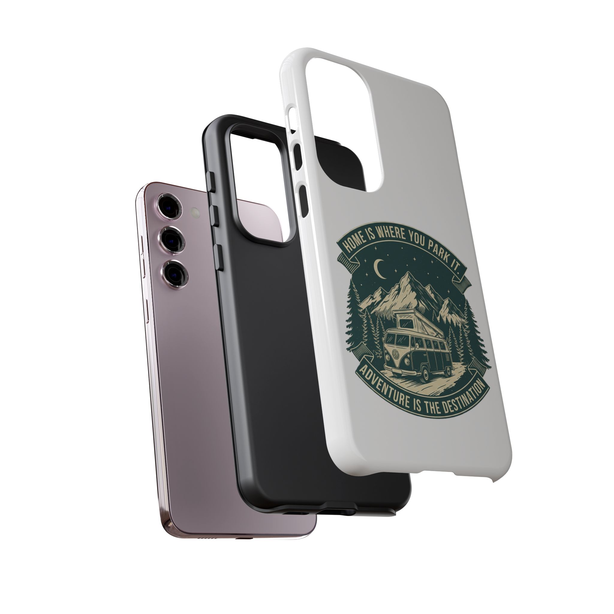 Phone Case — "Home Is Where You Park It-Adventure is the destination" Camper Van Design