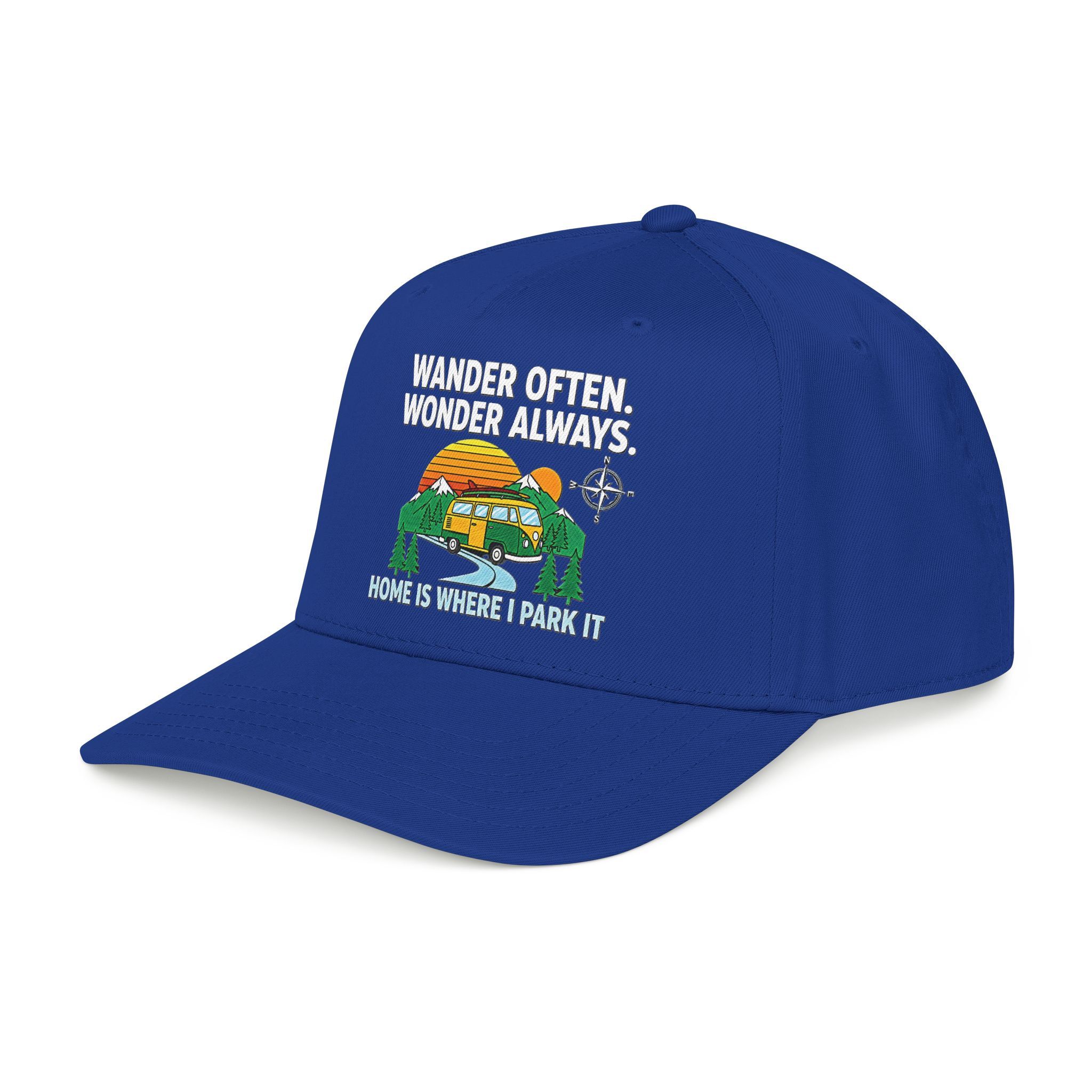 Baseball Cap — "Fueled by Exploration" Adventure Is My Compass Camper Hat