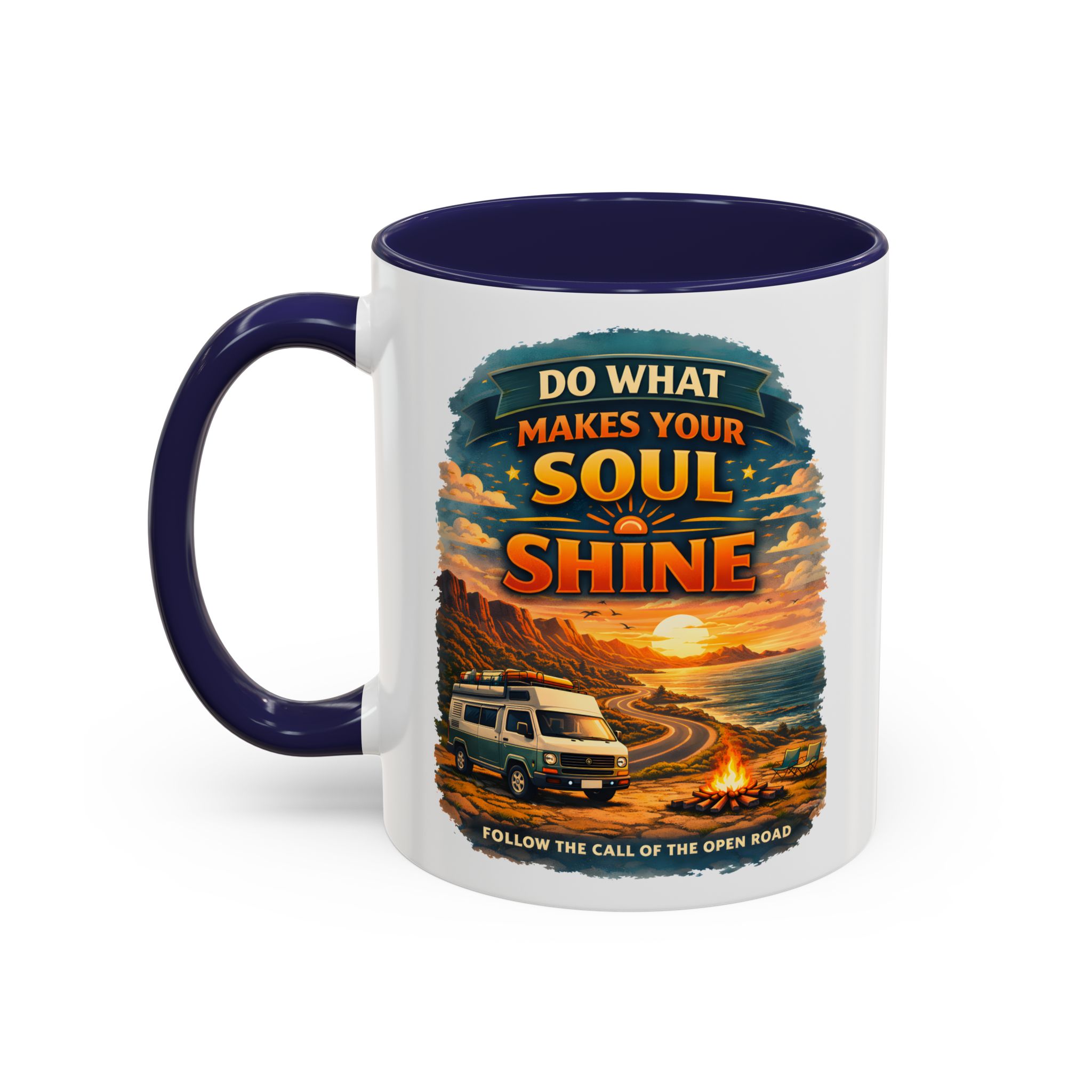 Accent Coffee Mug (11, 15oz) — "Do What Makes Your Soul Shine" Design Scenic-Line