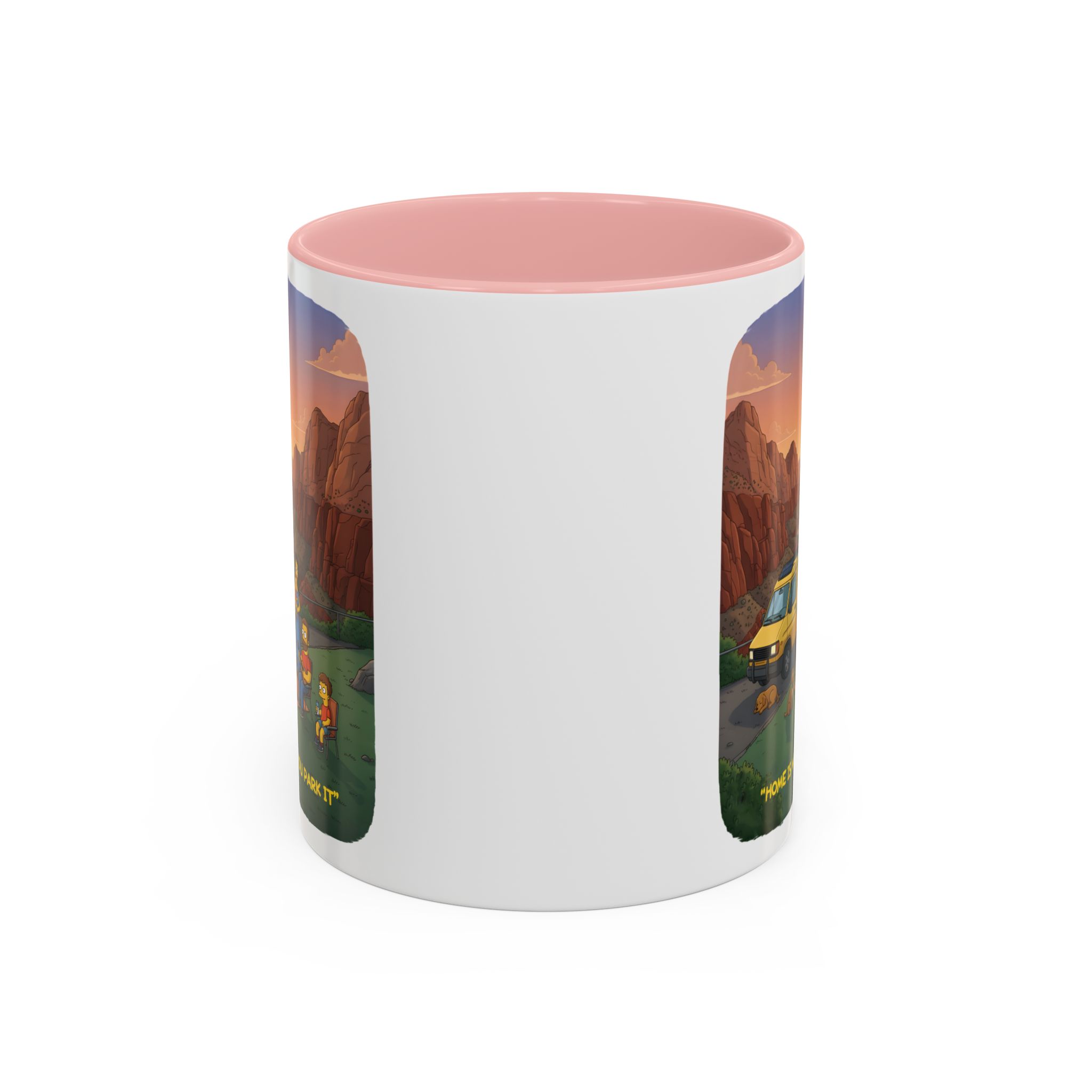 Accent Coffee Mug (11, 15oz) — "Home Is Where You Park It" Design Sitcom-Line