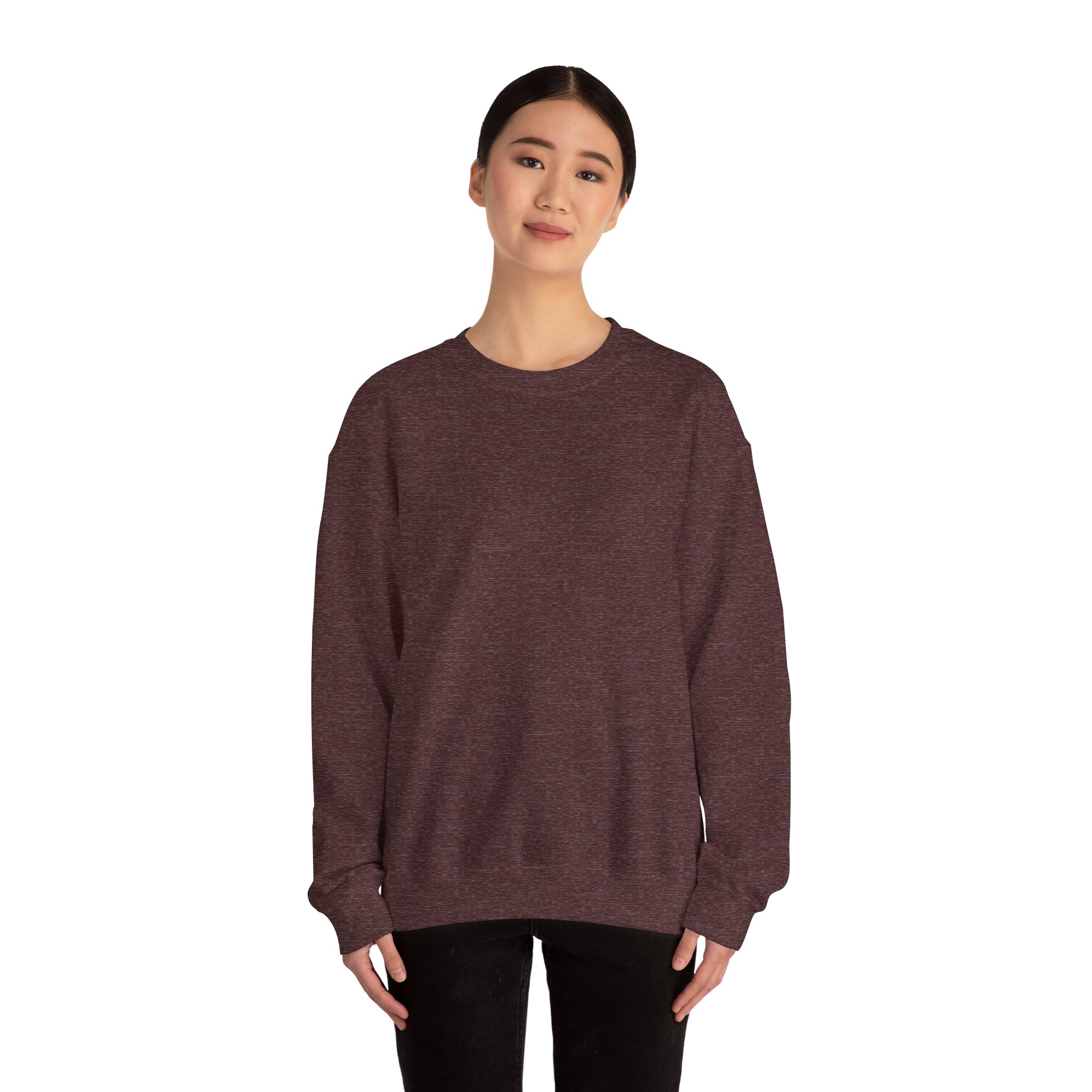 Crewneck Sweatshirt — "ROAD WHERE MADE FOR JOURNEYS-NOT DESTINATIONS" (Only Back printed) Vintage Camper Van Outdoor Graphic