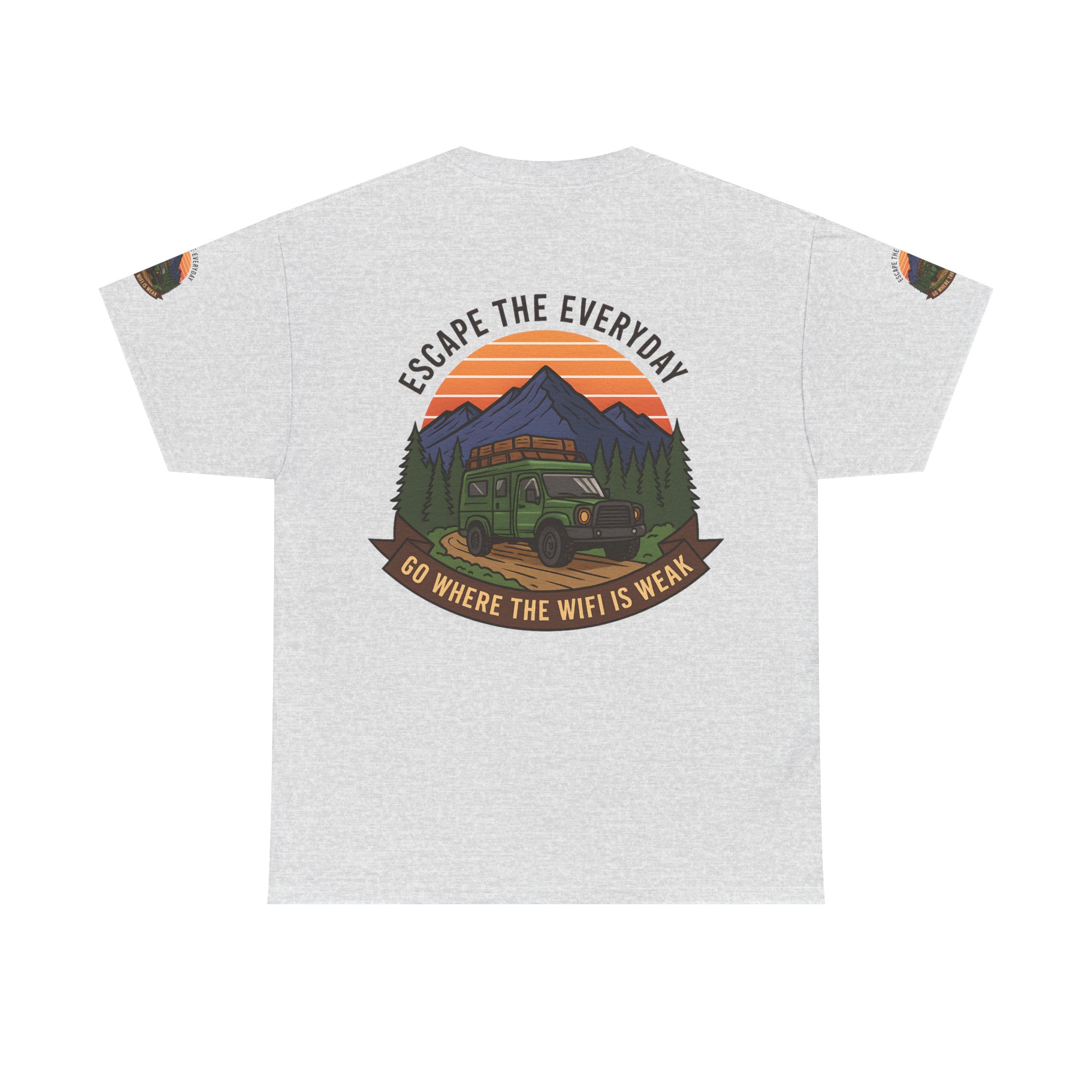 2950454194868176902_2048.jpeg Unisex Heavy Cotton Tee — "Go Where the WiFi Is Weak" Adventure Shirt
