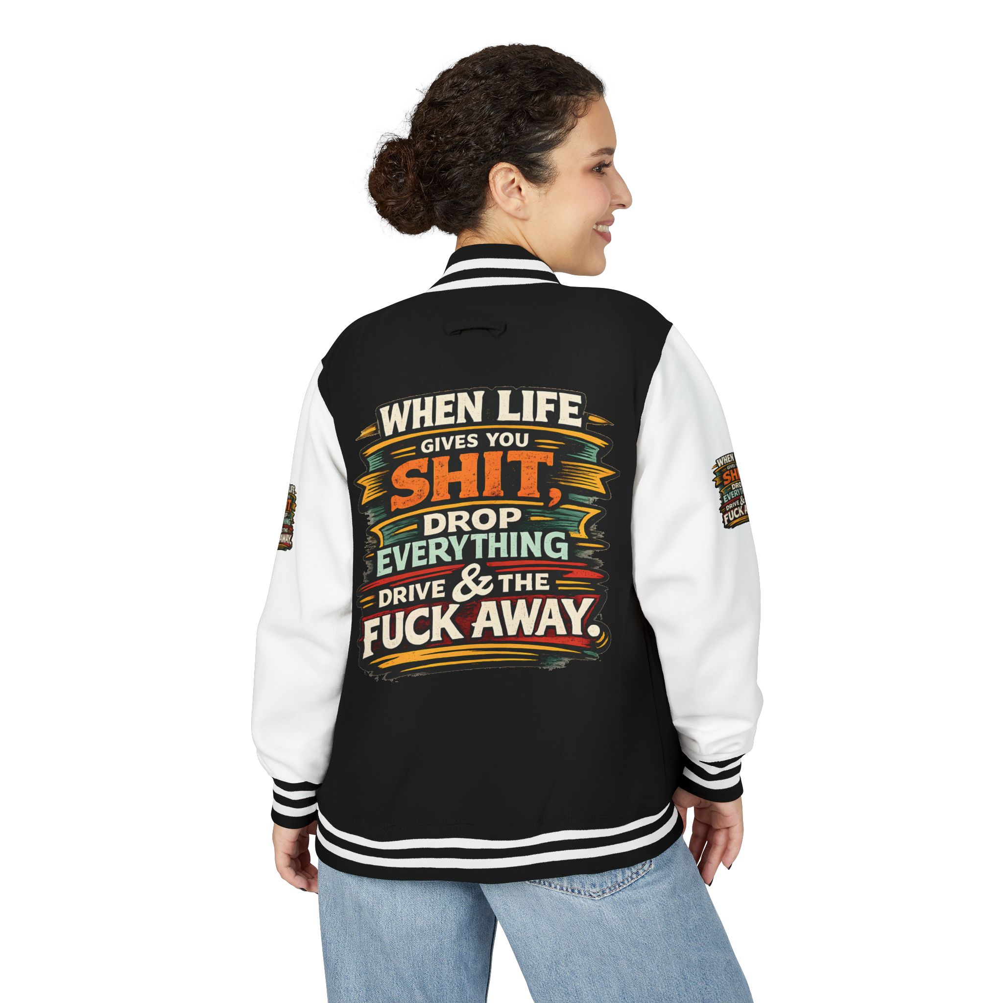 2958633638854609721_2048-1.jpeg Unisex Heavyweight Letterman Jacket — "When Live Gives You Shit" Design F**K-Line