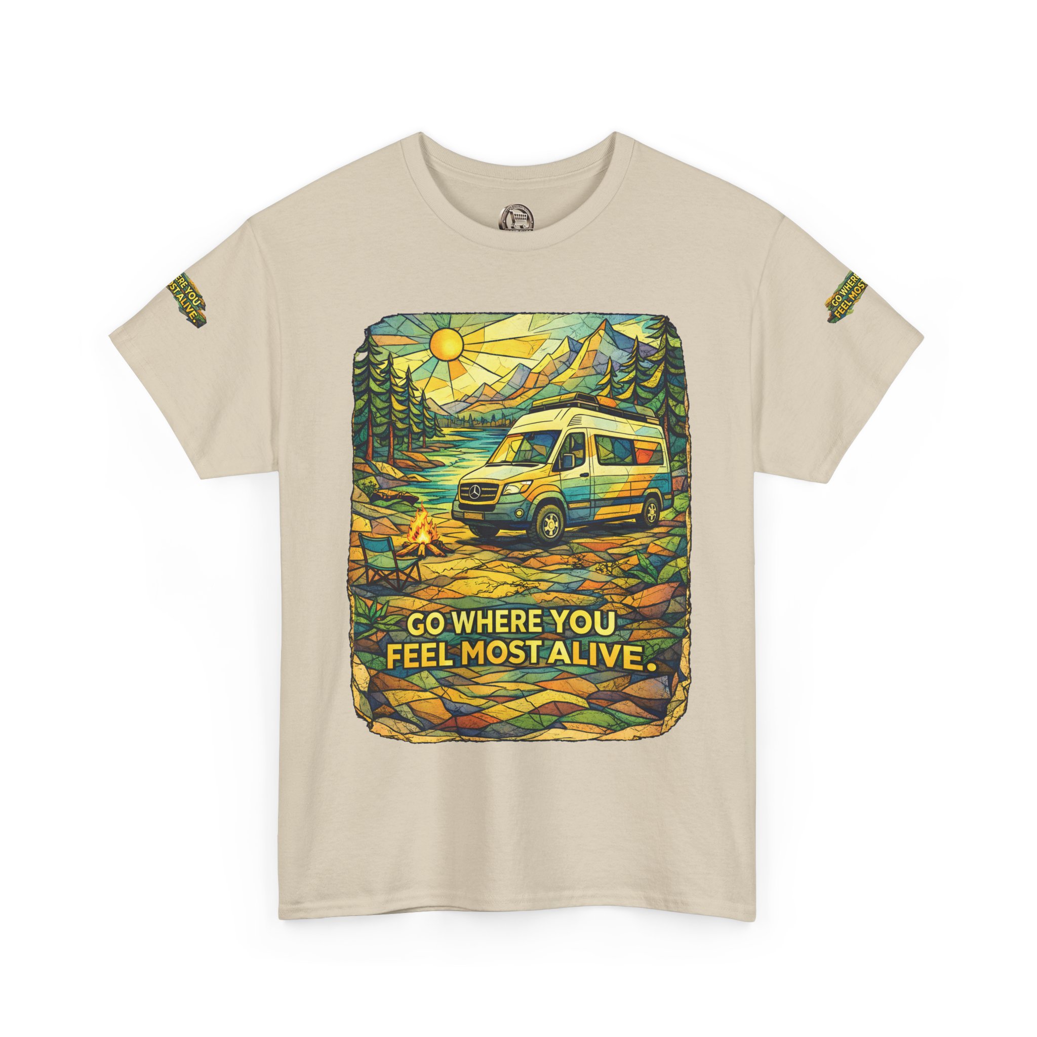 2961054014056196713_2048.jpeg Unisex Heavy Cotton Tee — "Go Where You Feel Most Alive" Design Cubic-Line