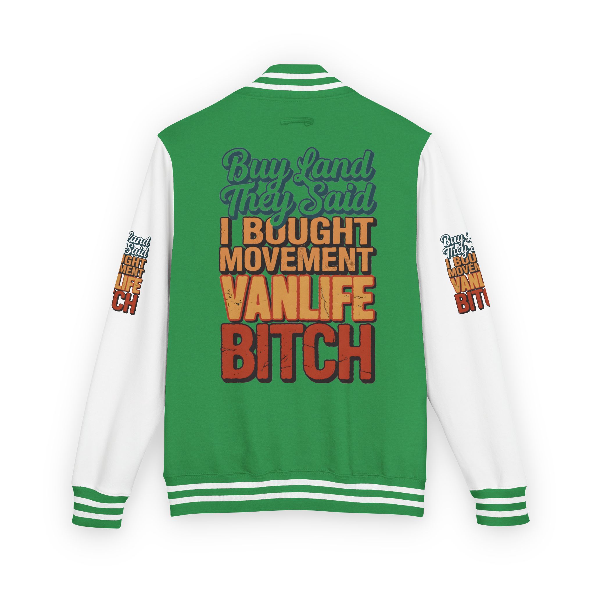 2961769242000549032_2048-1.jpeg Unisex Heavyweight Letterman Jacket — "Buy Land They Said" Design F**K-Line