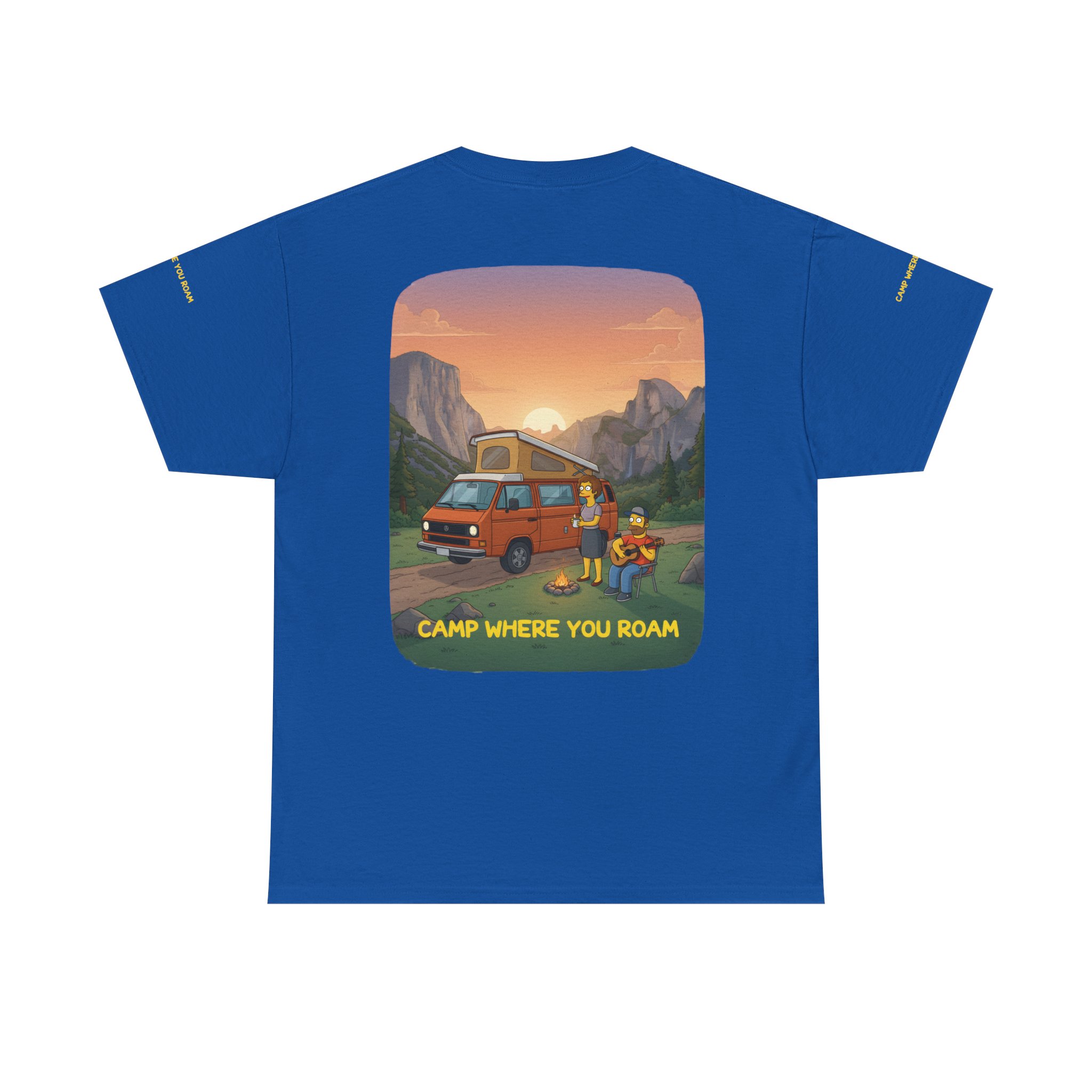 Unisex Heavy Cotton Tee — "Camp Where You Roam" Design Sitcom-Line
