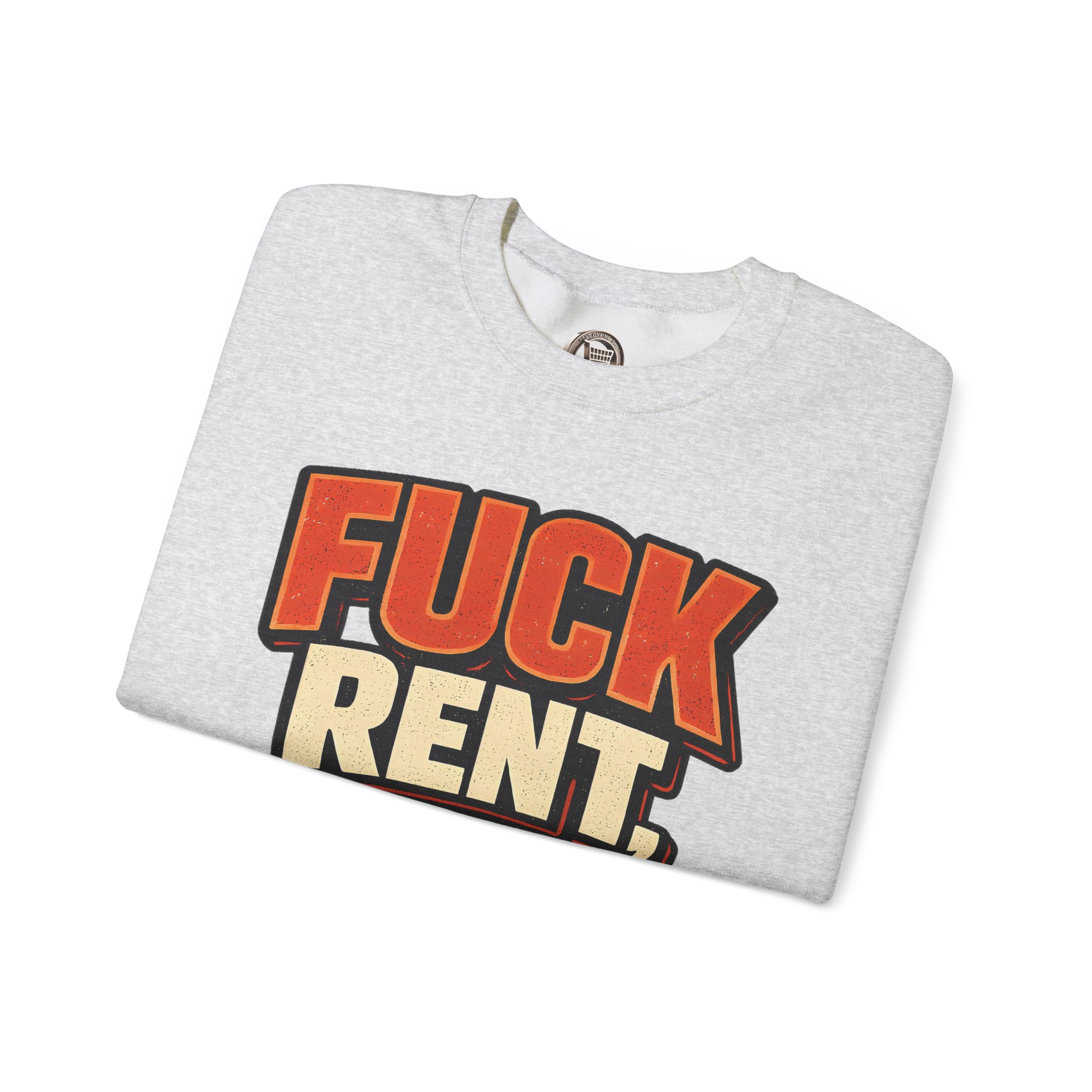 2988049693947975299_2048.jpeg Unisex Heavy Blend™ Crewneck Sweatshirt — "Fuck Rent Catch Sunsets" Design F**K-Line