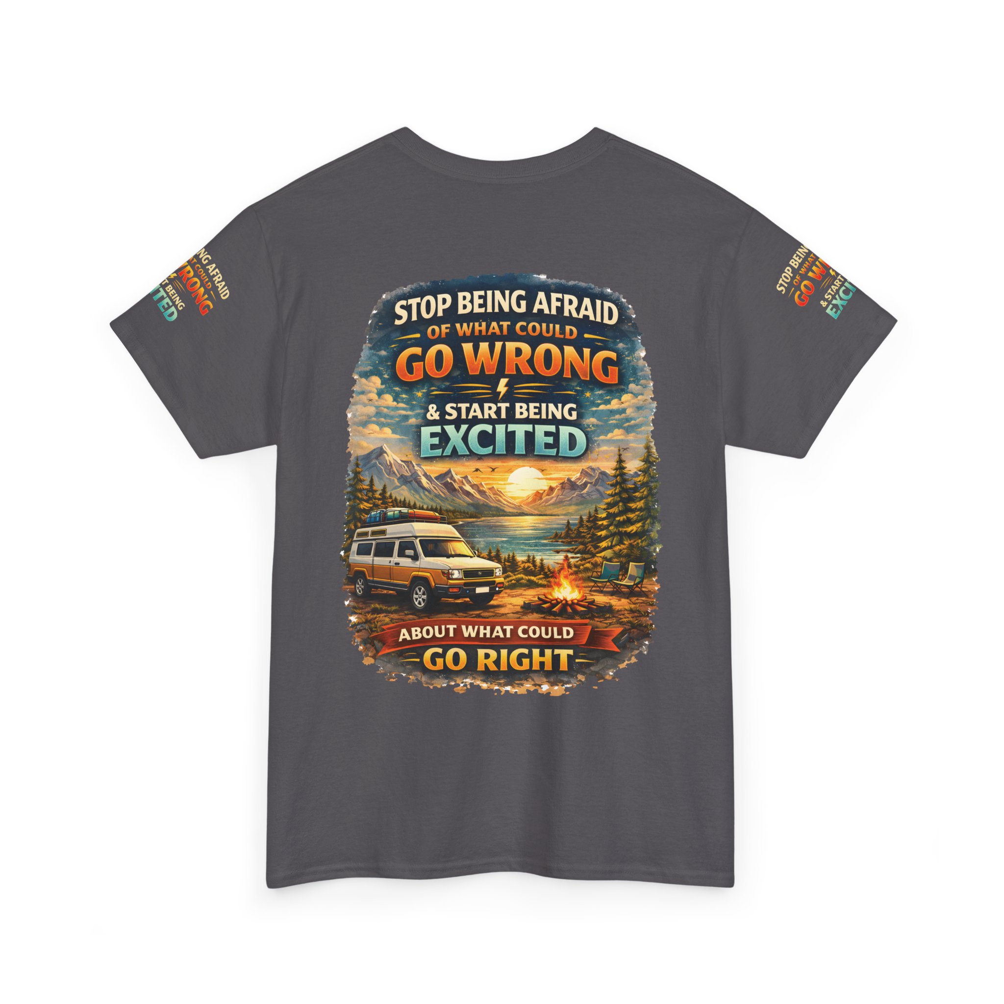 298994282826253093_2048.jpeg Unisex Heavy Cotton Tee — "Stop Being Afraid Of What Could Go Wrong" Design Scenic-Line