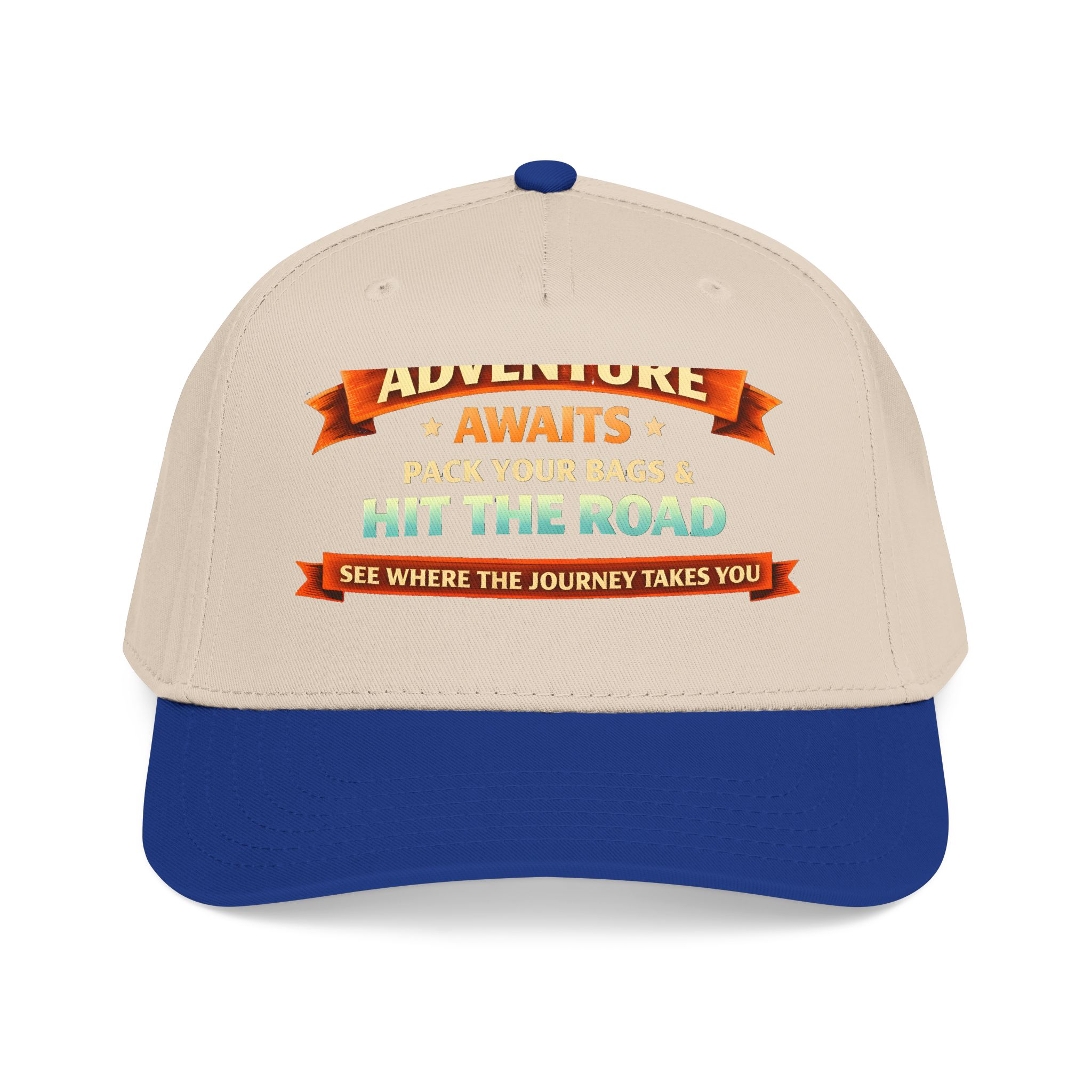 Baseball Cap - "Adventure Awaits-Pack Your Bags" Design Scenic-Line