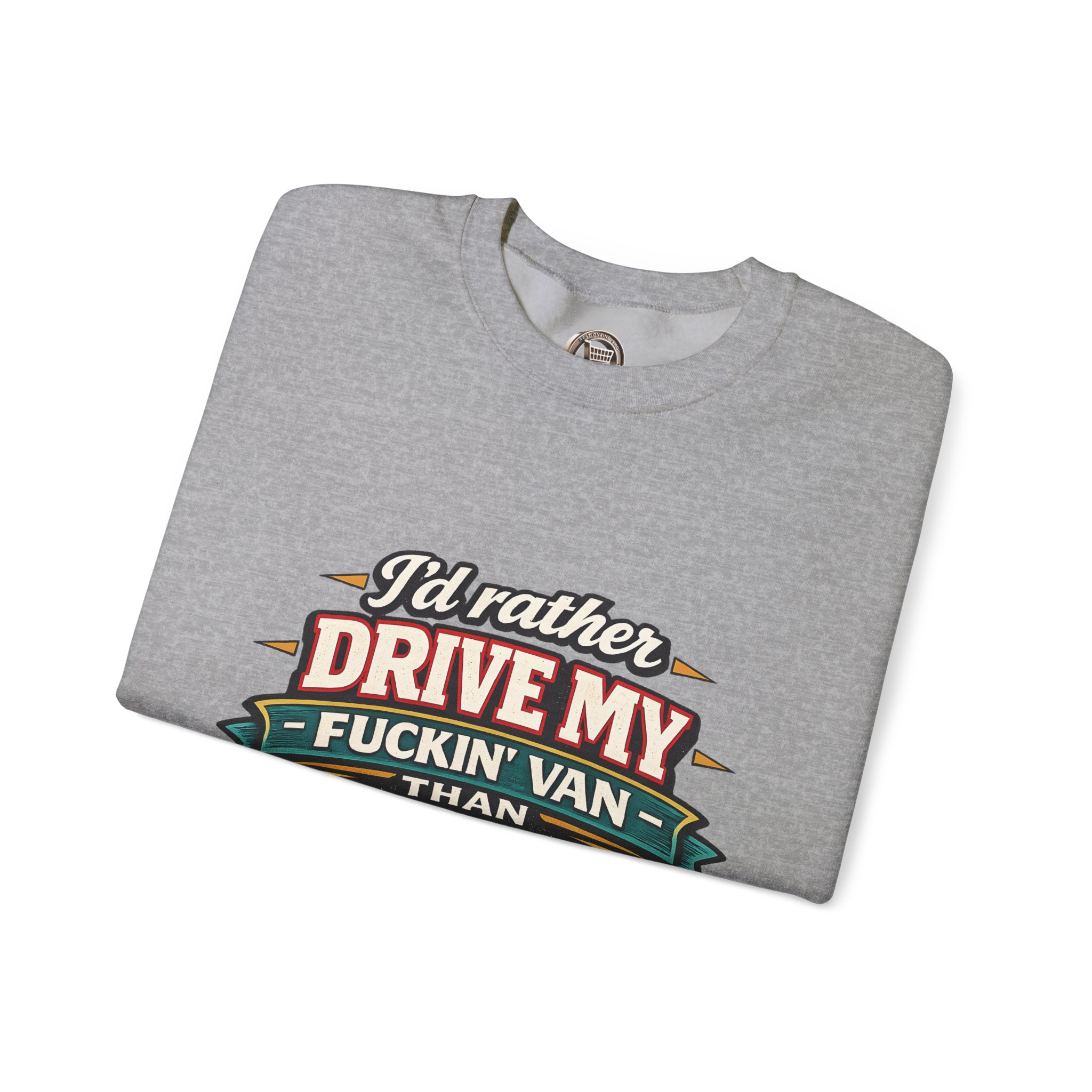 2995553929303639429_2048.jpeg Unisex Heavy Blend™ Crewneck Sweatshirt — "I´d Rather Drive My Fucking Van" Design F**K-Line