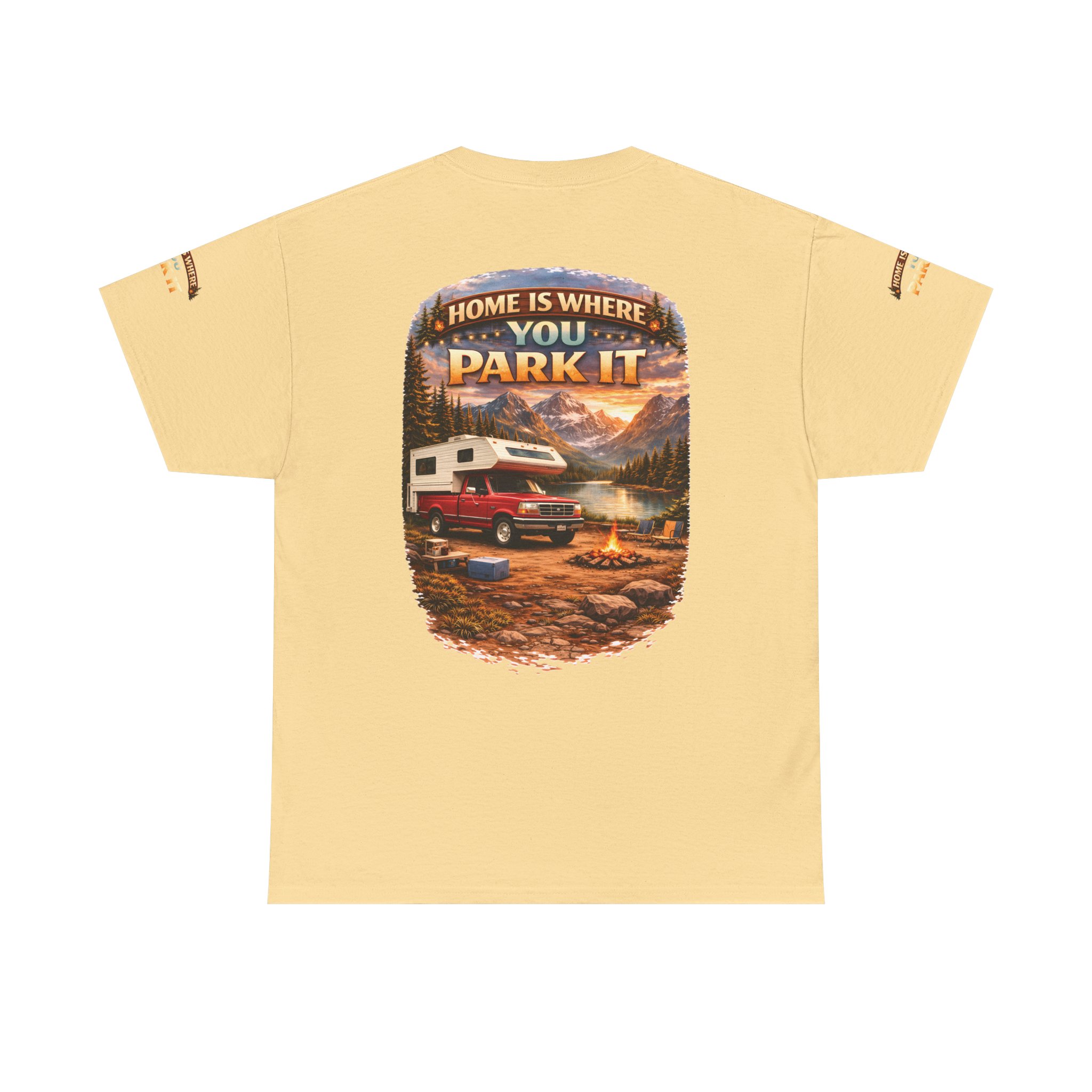 3000341857261357953_2048.jpeg Unisex Heavy Cotton Tee — "Home Is Where You Park It" Design Scenic-Line