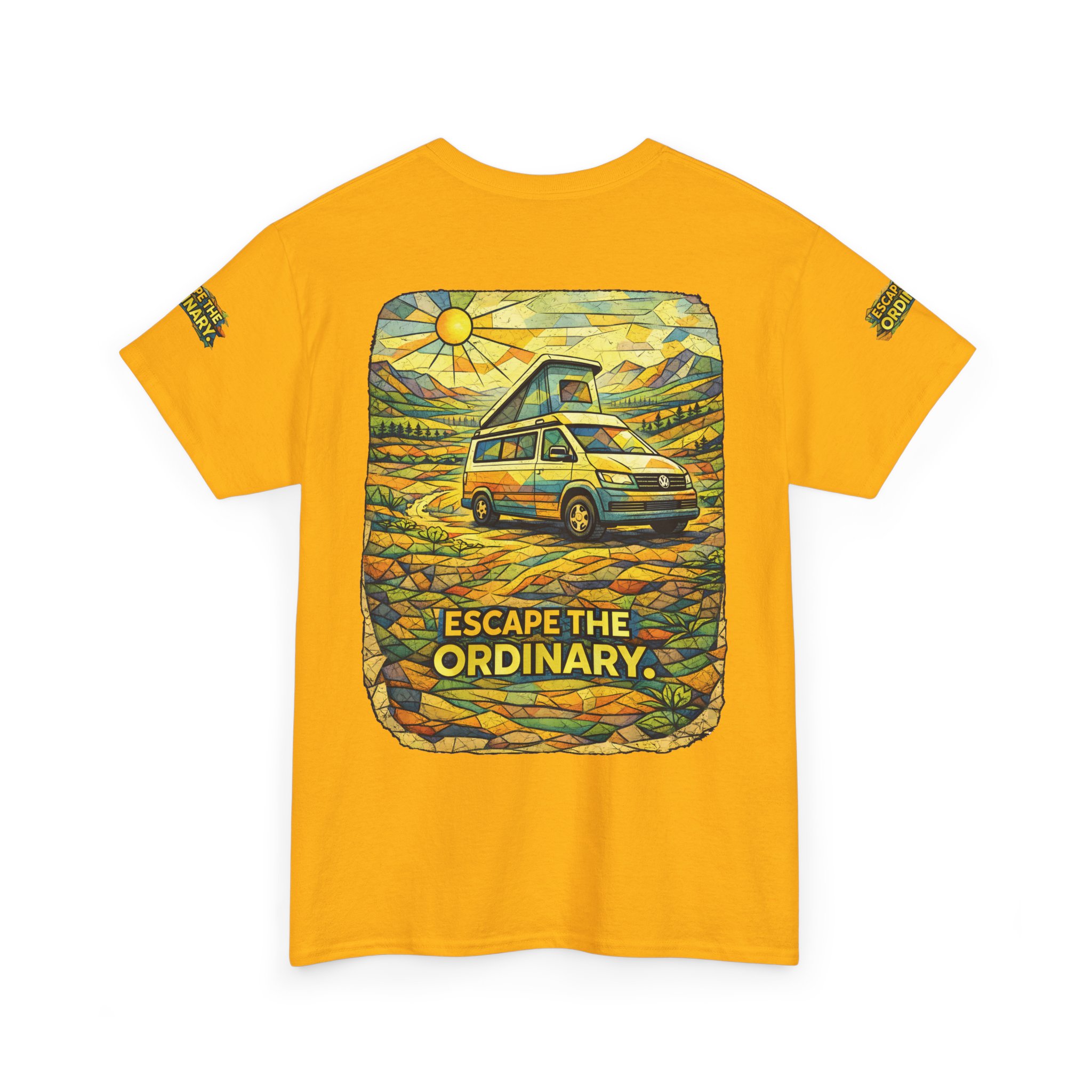 3004645120955709219_2048.jpeg Unisex Heavy Cotton Tee — "Escape The Ordinary" Design Cubic-Line