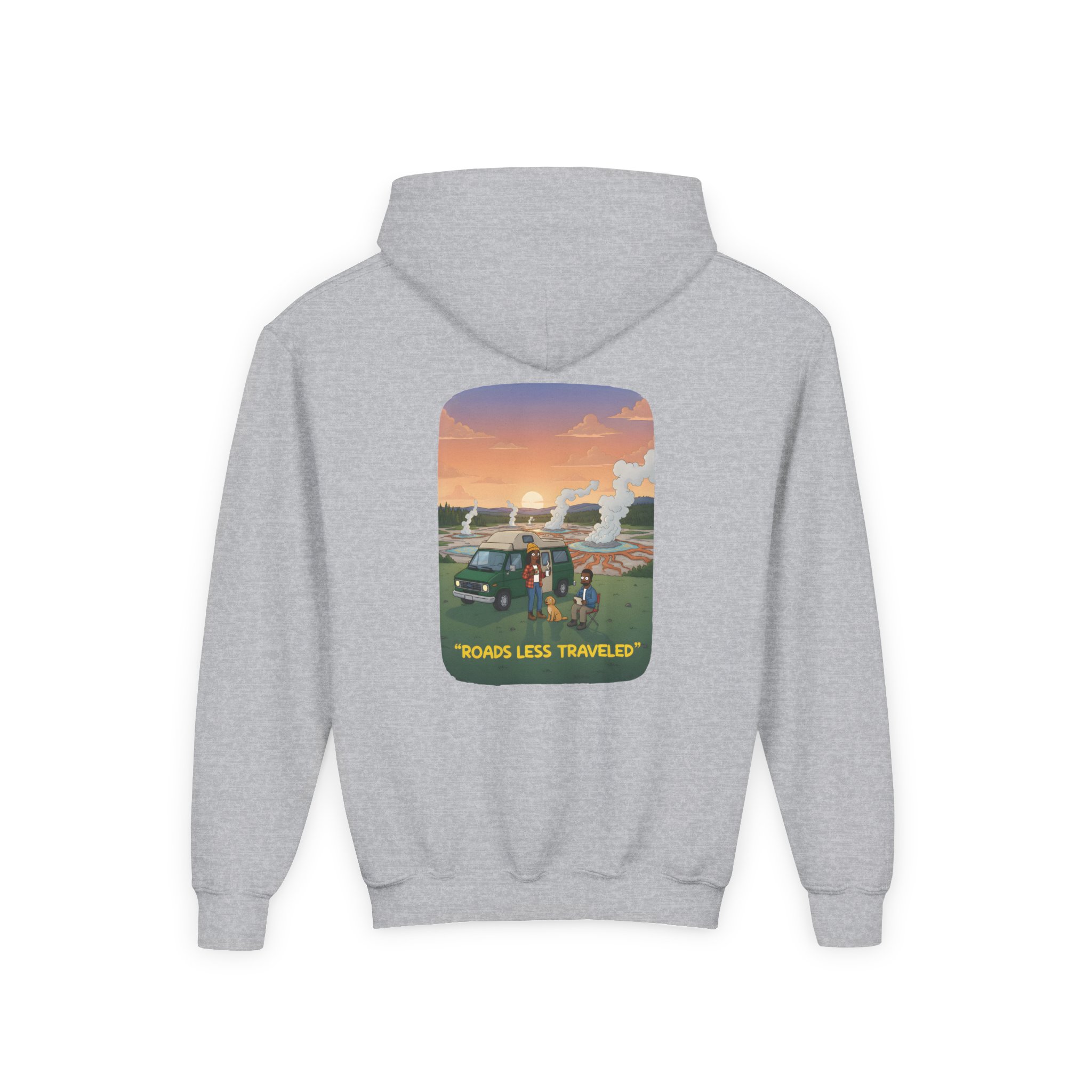 Youth Hoodie(Gildan) – "Roads Less Traveled" (Design Sitcom-Line)