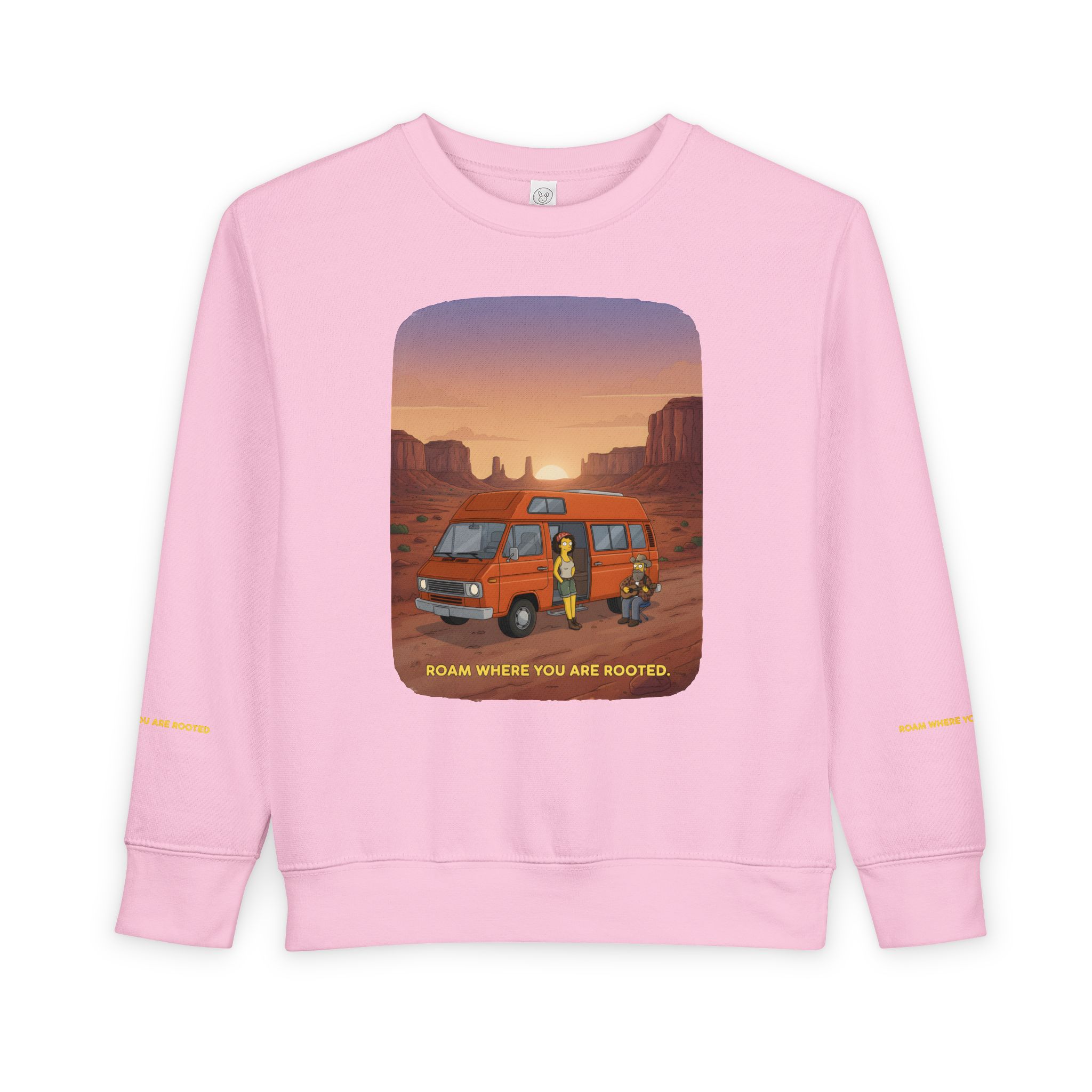 Toddler Sweatshirt - "Roam Where You Are Rooted" (Design Sitcom-Line)