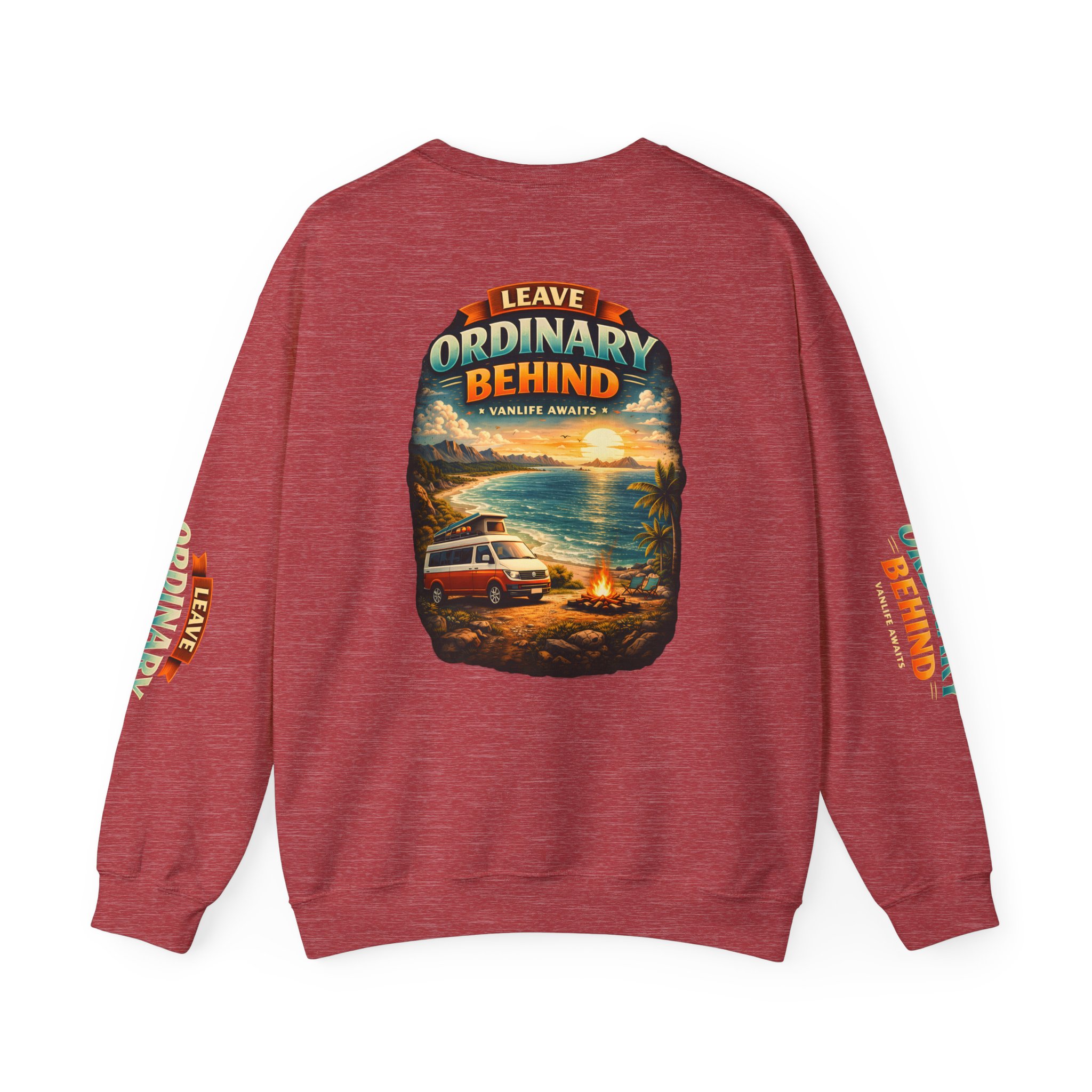 Unisex Heavy Blend™ Crewneck Sweatshirt — "Leave Ordinary Behind" Design Scenic-Line