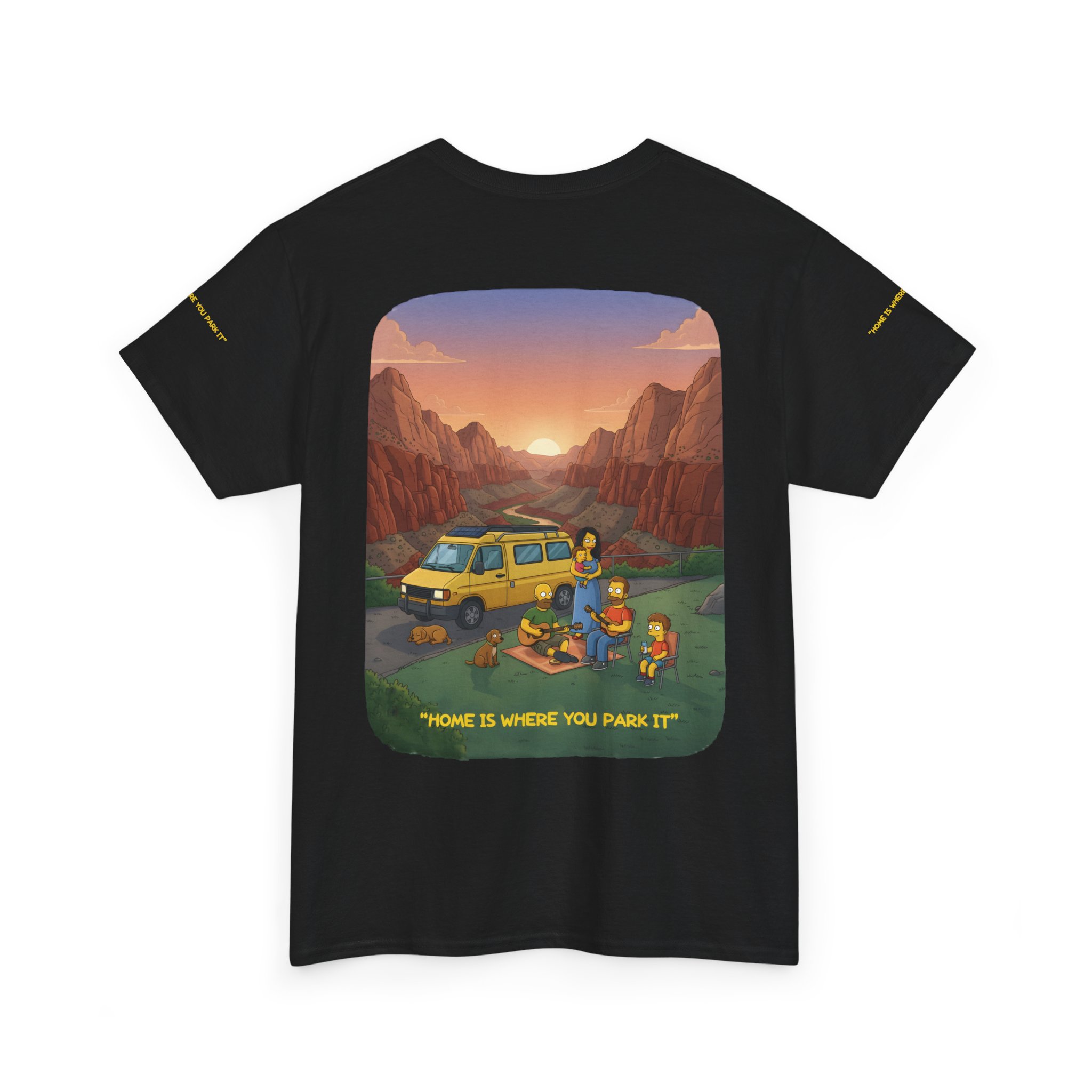 Unisex Heavy Cotton Tee — "Home Is Where You Park It" Design Sitcom-Line