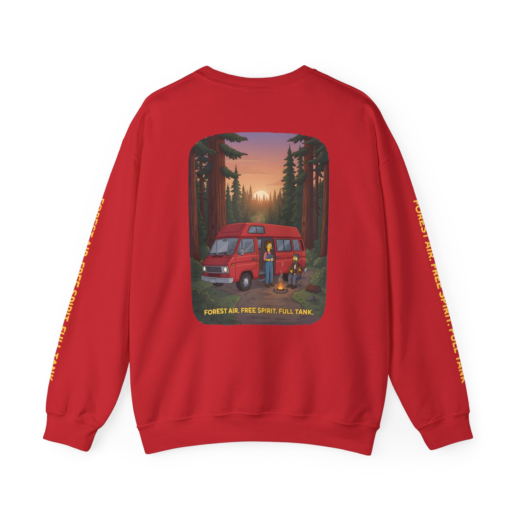 305690415542418896_2048.jpeg Unisex Heavy Blend™ Crewneck Sweatshirt — "Forest Air Free Spirit Full Tank" Design Sitcom-Line