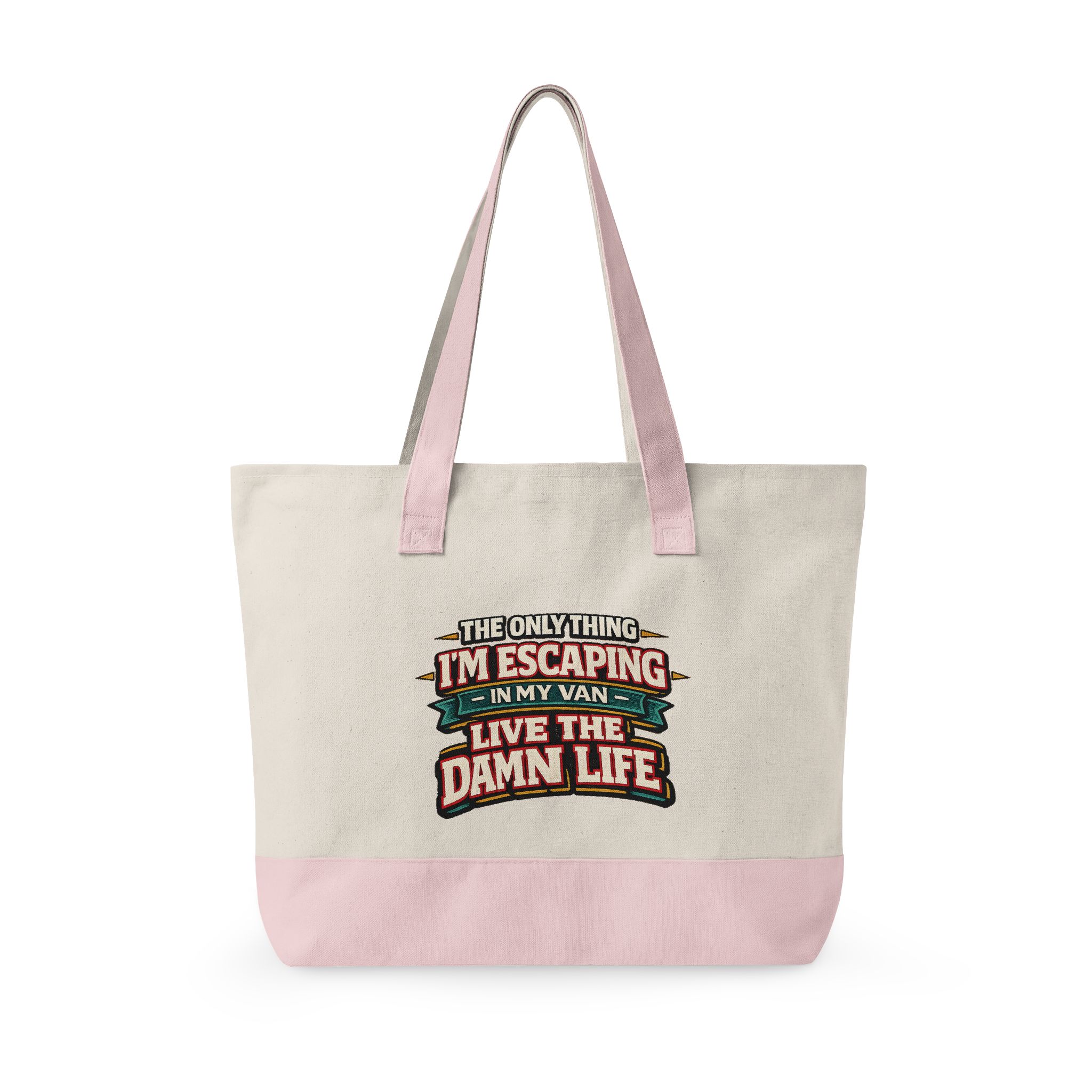 Zippered Canvas Tote — "The Only Thing Im Escaping" (Design F**K-Line)