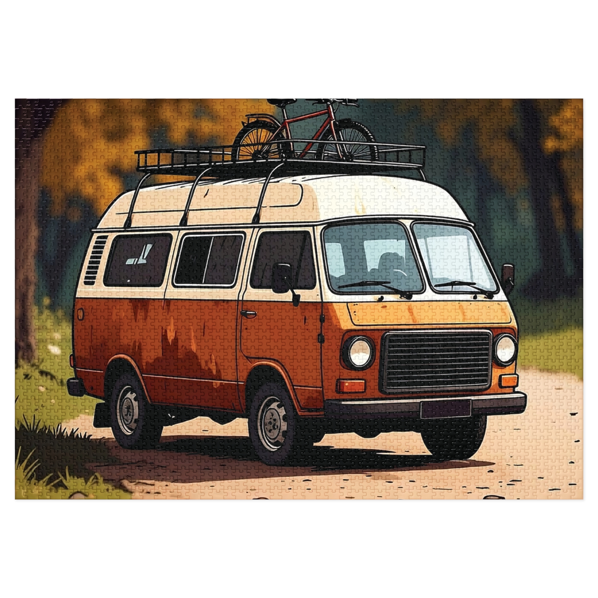 Jigsaw Puzzle with Tin — Scenic Road Trip Puzzle