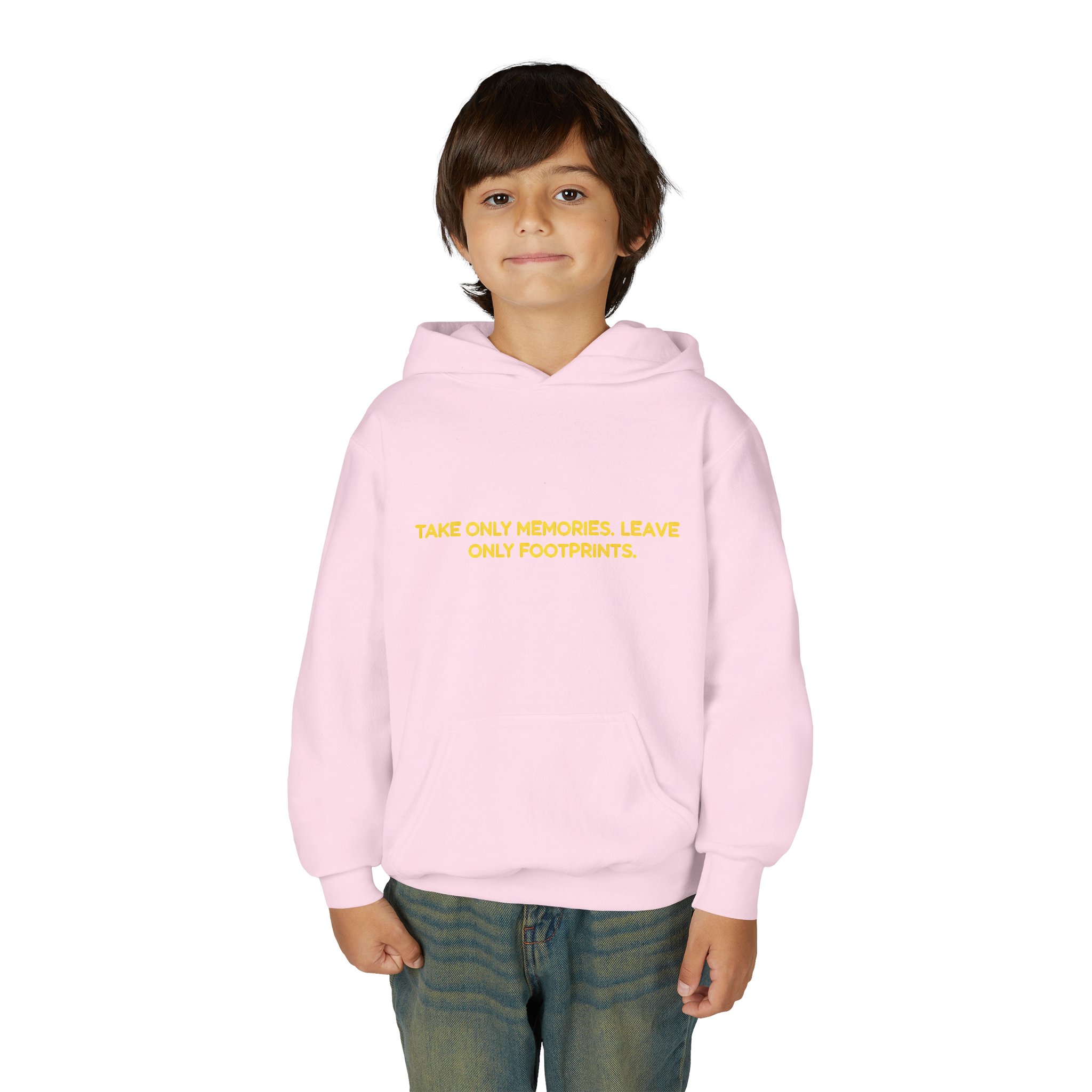 Youth Hoodie(Gildan) – "Take Only Memories-Leave Only Footprints (Design Sitcom-Line)