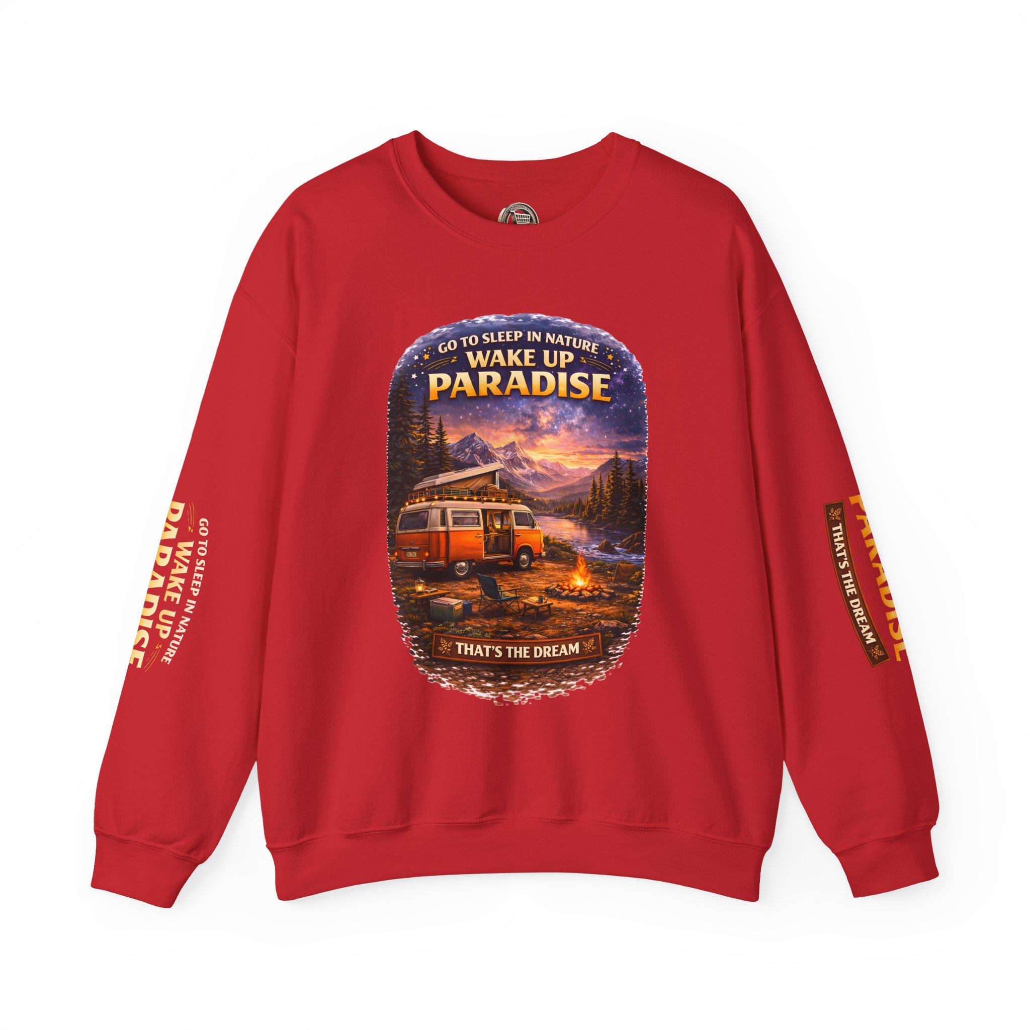 Unisex Heavy Blend™ Crewneck Sweatshirt — "Go To Sleep Nature " Design Scenic-Line