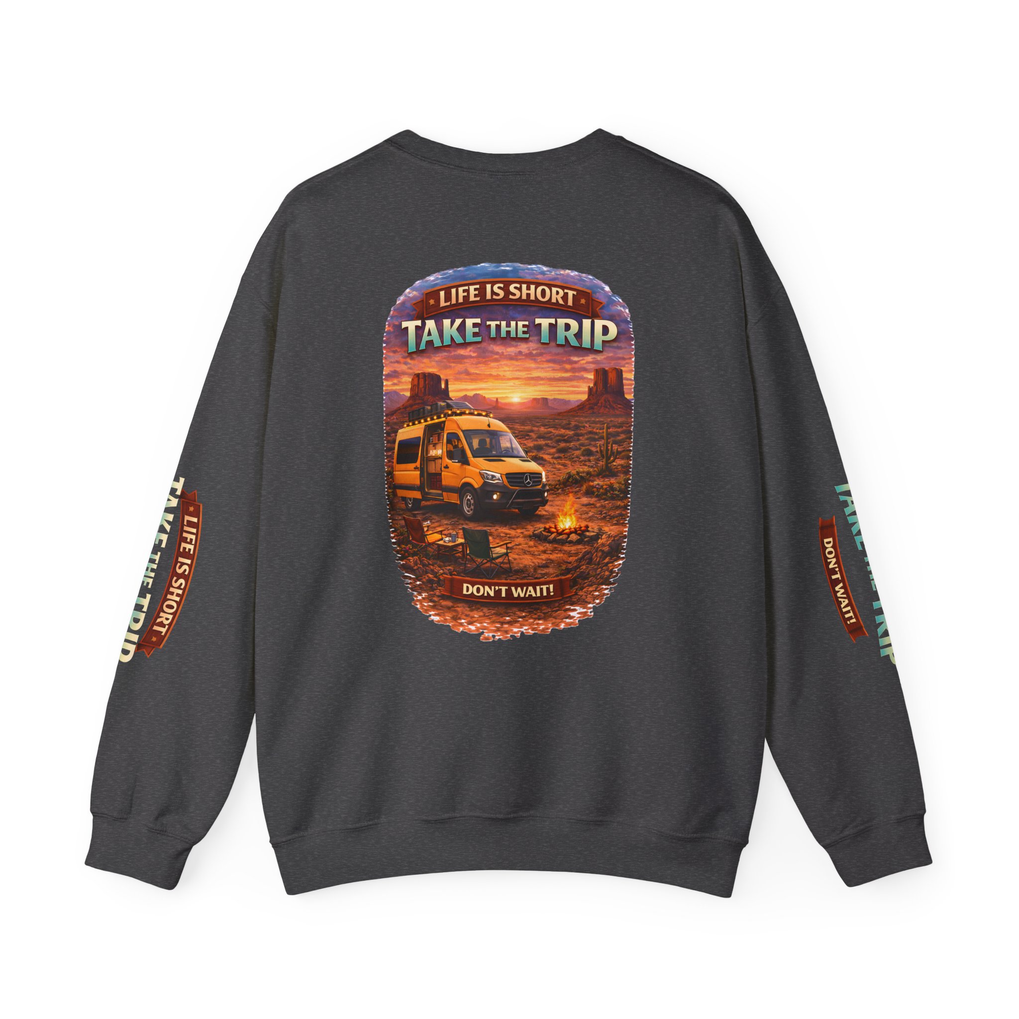 3088839567918692594_2048.jpeg Unisex Heavy Blend™ Crewneck Sweatshirt — "Life Is To Short-Take The Trip" Design Scenic-Line