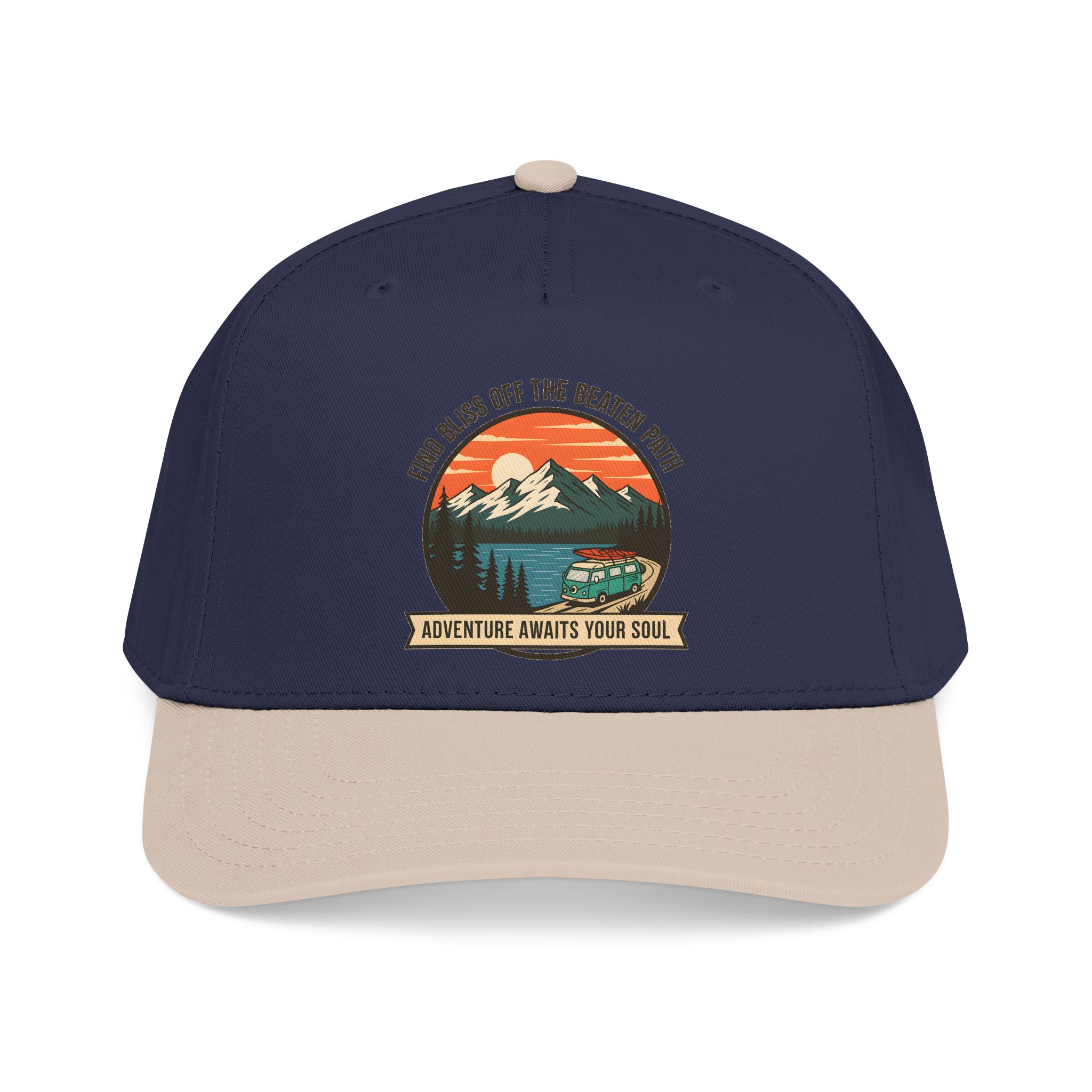 3091795660111653675_2048.jpeg Baseball Cap — "Find Bliss of the beaten patch-Adventure Awaits Your Soul" Vintage Mountain Camp Camper Design