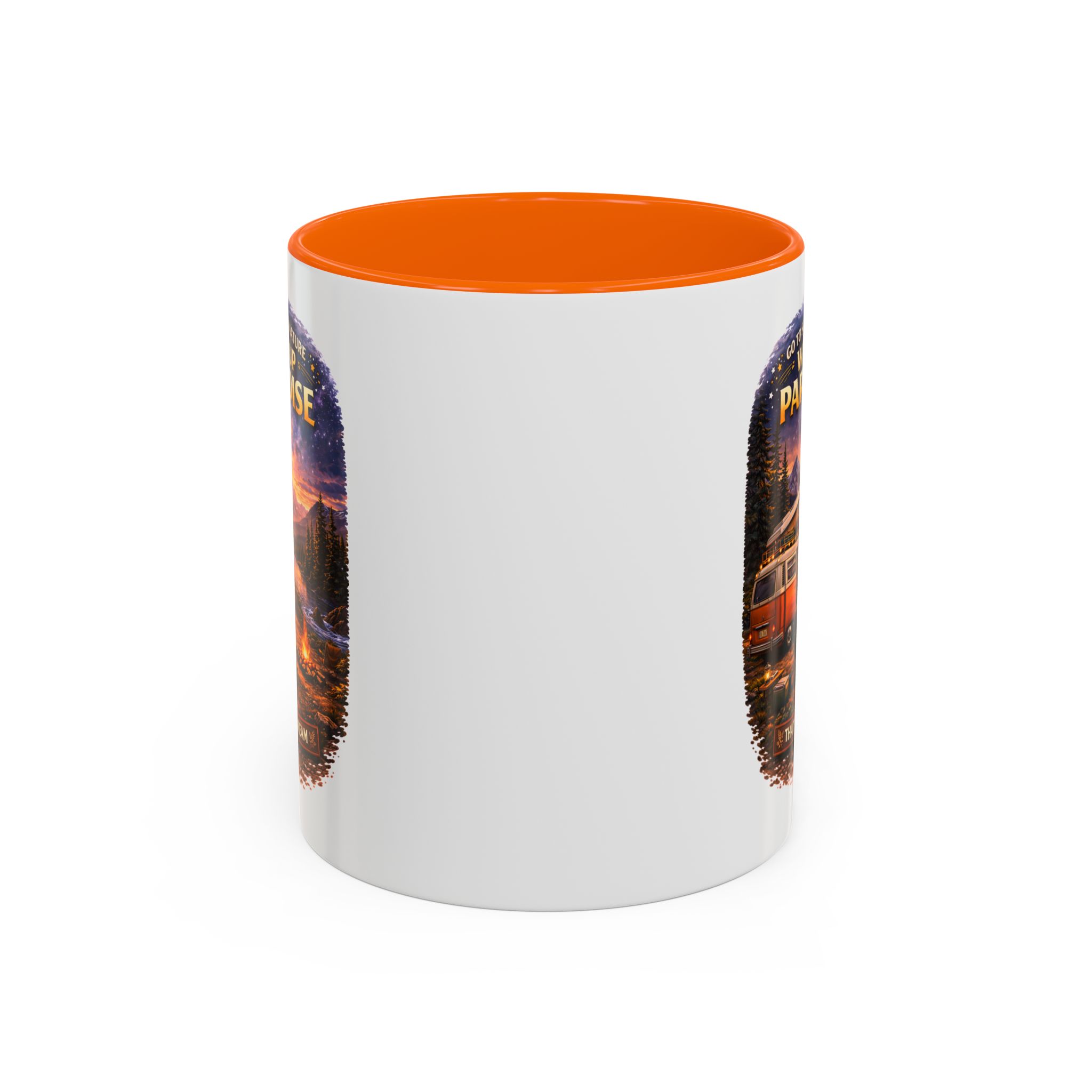 Accent Coffee Mug (11, 15oz) — "Go to Sleep in Nature" Design Scenic-Line